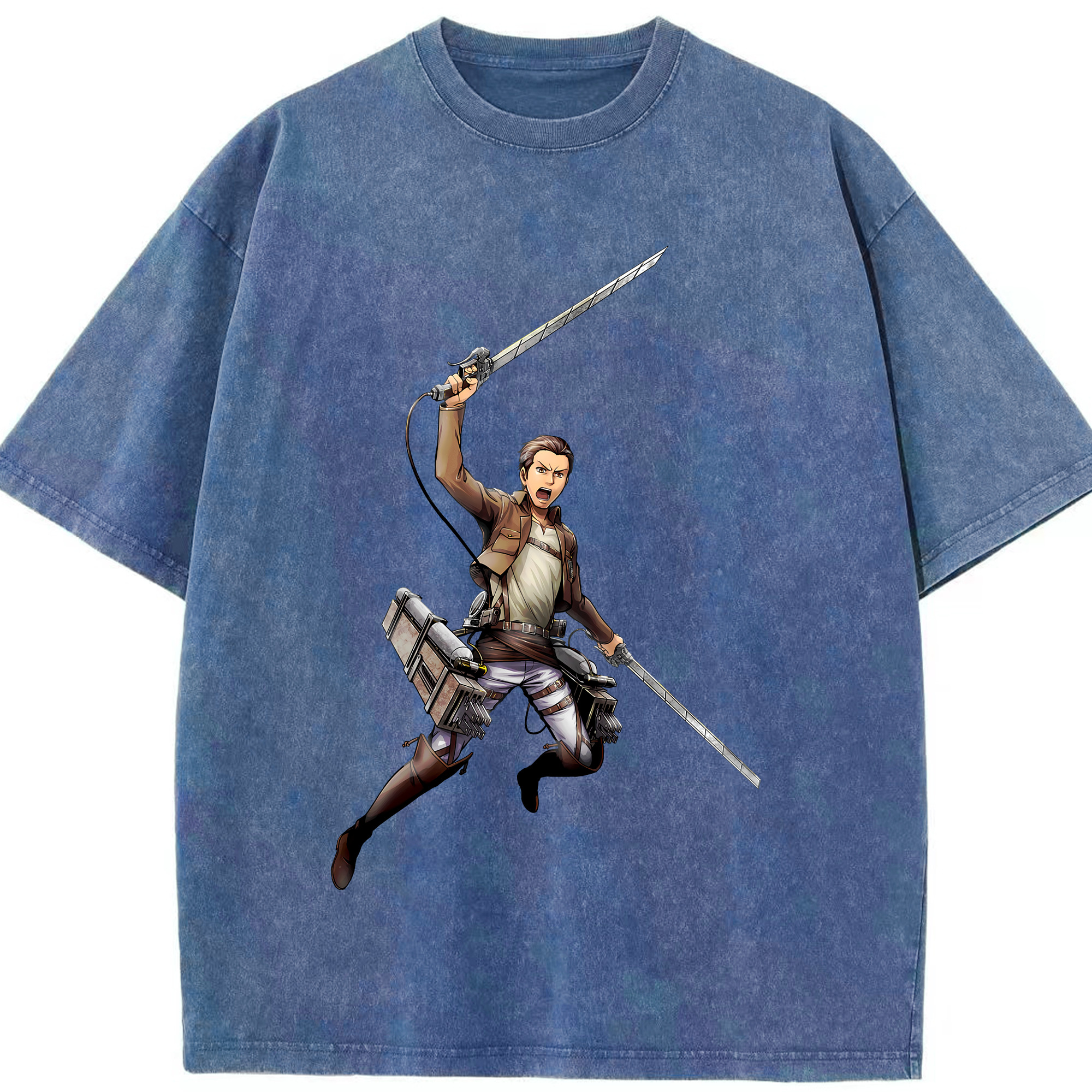 （画像用） 進撃の巨人 Attack on Titan 綿100% ヴィンテージ風 半袖Tシャツ（フロントプリント）