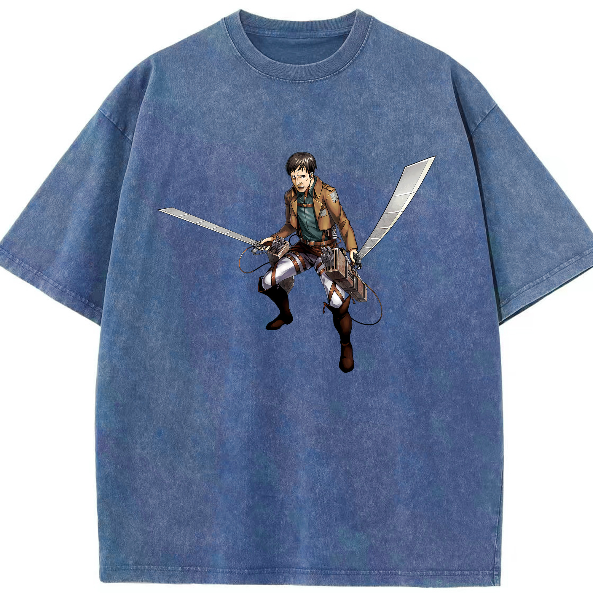 （画像用） 進撃の巨人 Attack on Titan 綿100% ヴィンテージ風 半袖Tシャツ（フロントプリント）