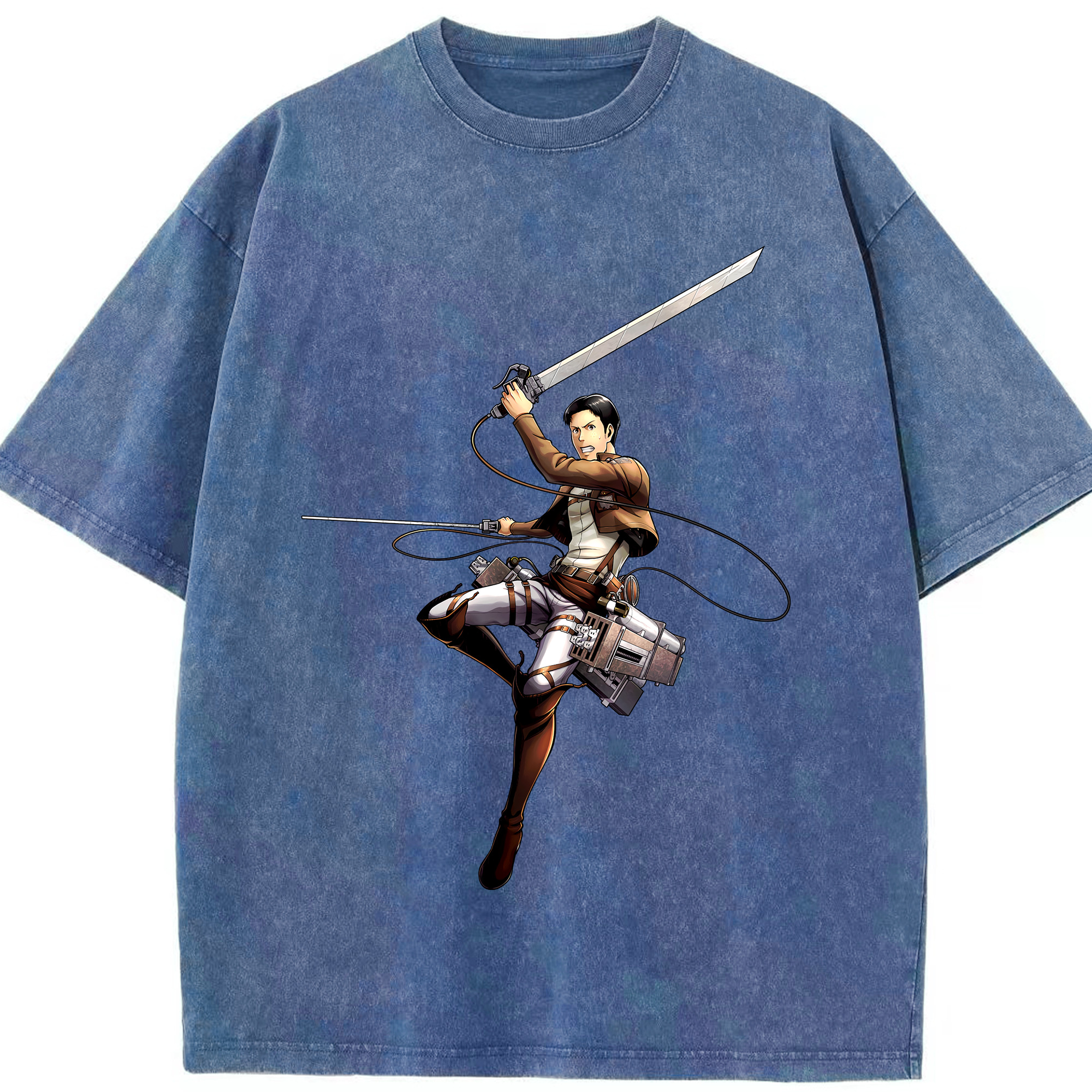 （画像用） 進撃の巨人 Attack on Titan 綿100% ヴィンテージ風 半袖Tシャツ（フロントプリント）