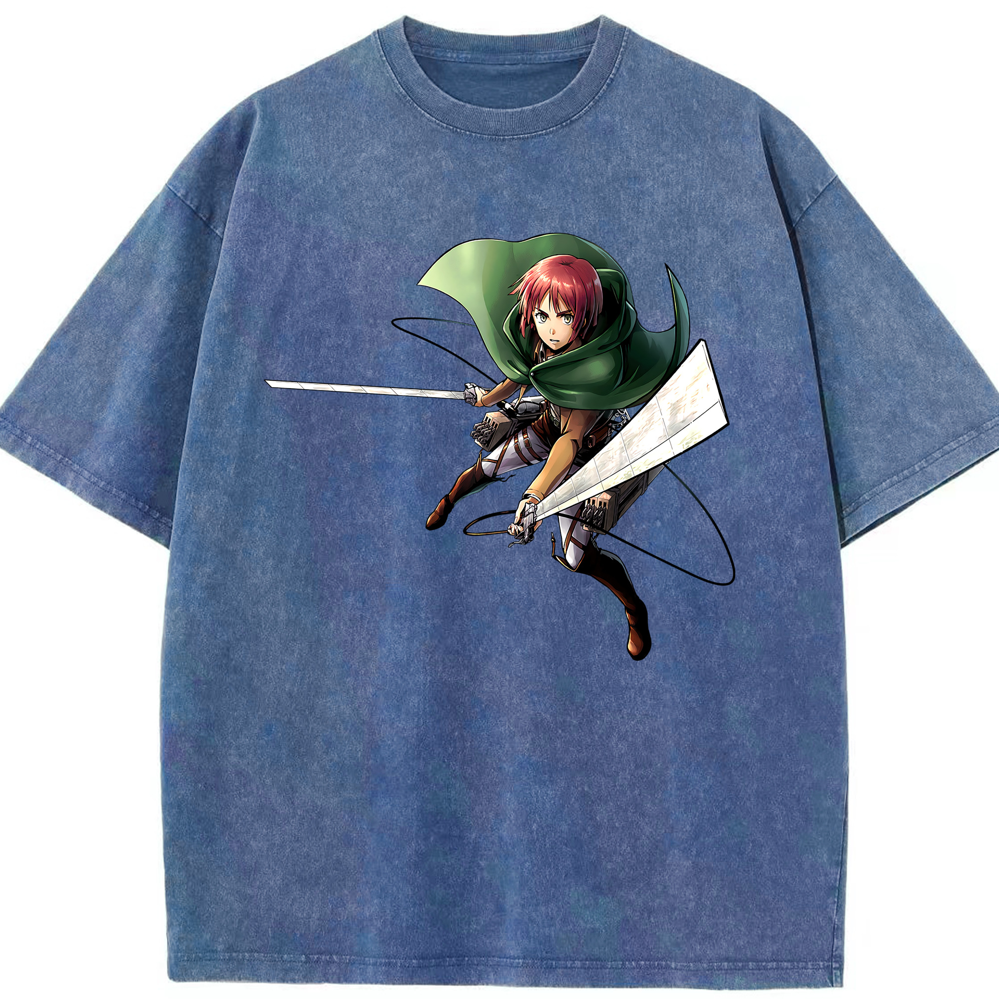 （画像用） 進撃の巨人 Attack on Titan 綿100% ヴィンテージ風 半袖Tシャツ（フロントプリント）