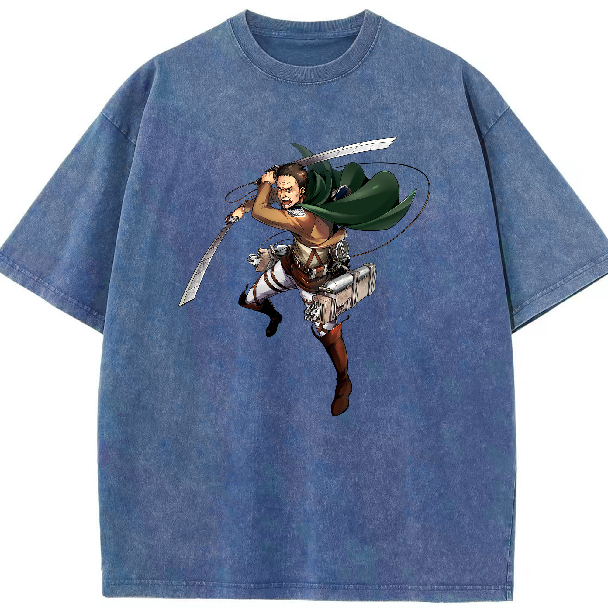 （画像用） 進撃の巨人 Attack on Titan 綿100% ヴィンテージ風 半袖Tシャツ（フロントプリント）