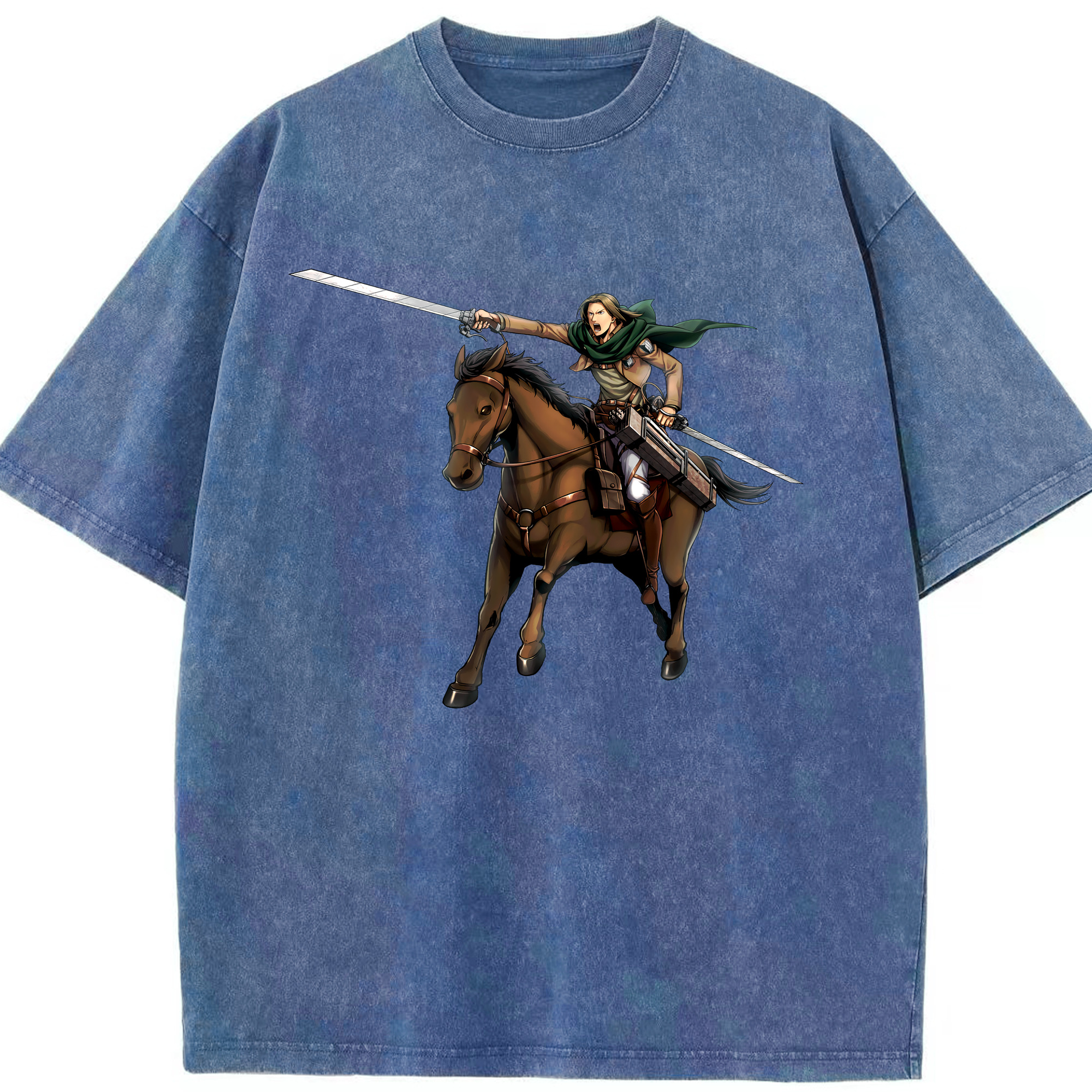 （画像用） 進撃の巨人 Attack on Titan 綿100% ヴィンテージ風 半袖Tシャツ（フロントプリント）