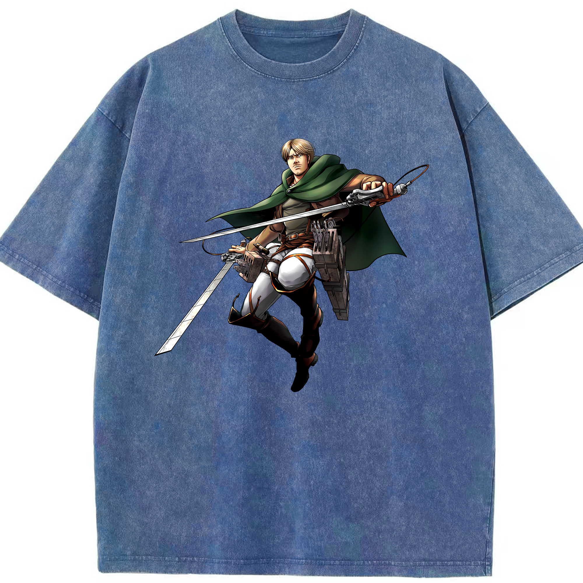 （画像用） 進撃の巨人 Attack on Titan 綿100% ヴィンテージ風 半袖Tシャツ（フロントプリント）