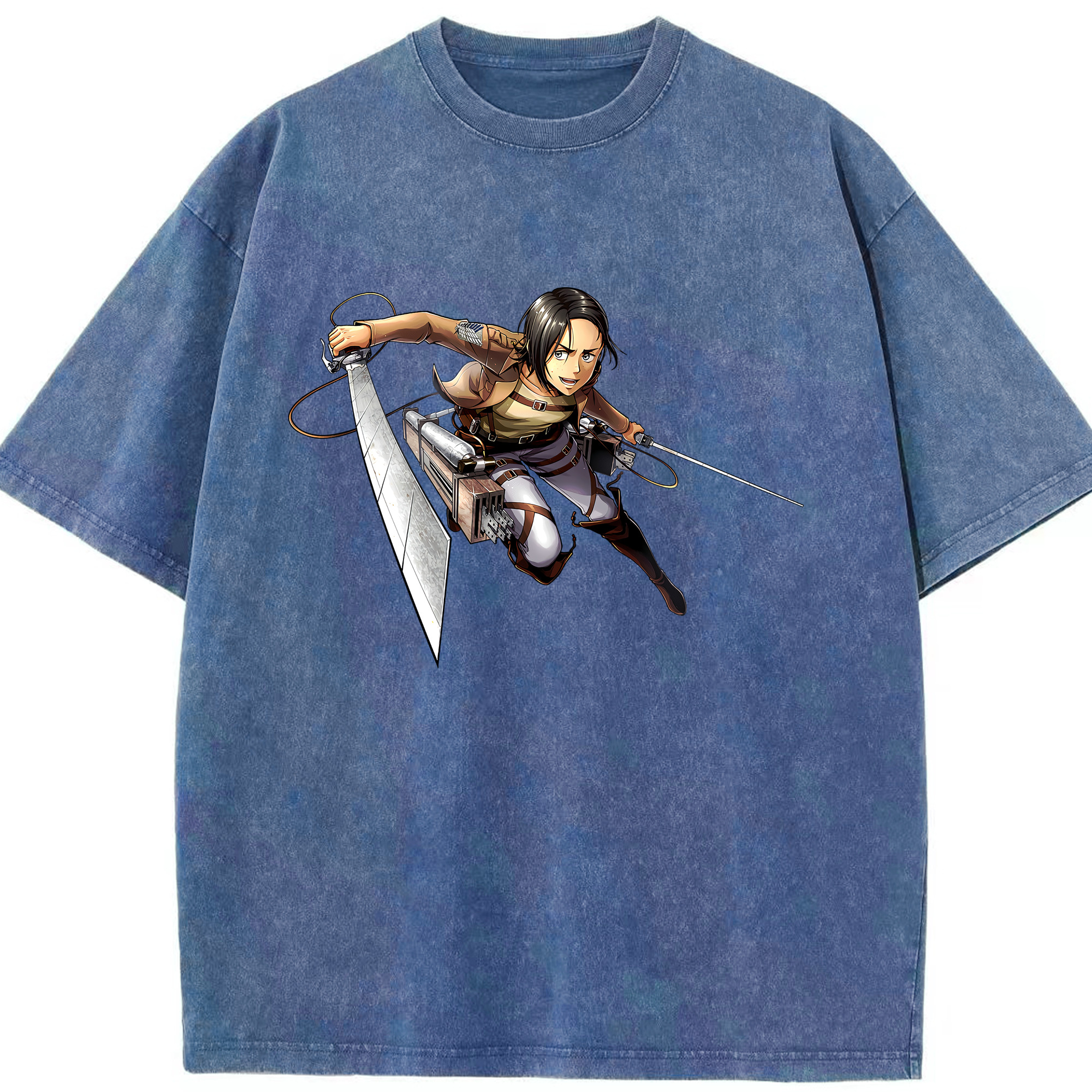 （画像用） 進撃の巨人 Attack on Titan 綿100% ヴィンテージ風 半袖Tシャツ（フロントプリント）