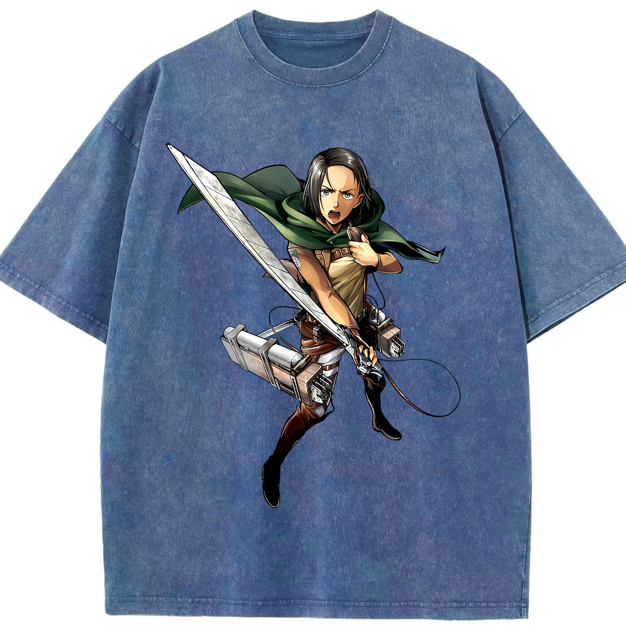 （画像用） 進撃の巨人 Attack on Titan 綿100% ヴィンテージ風 半袖Tシャツ（フロントプリント）