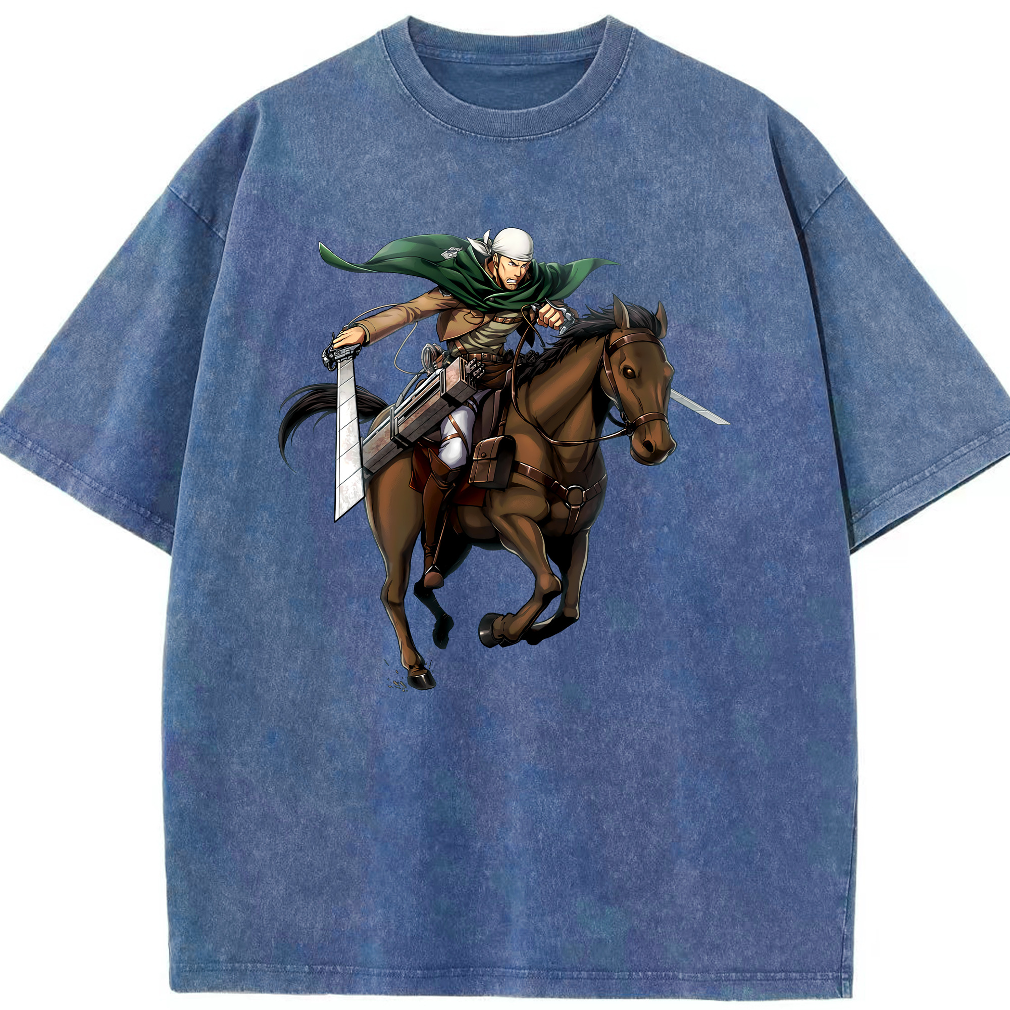 （画像用） 進撃の巨人 Attack on Titan 綿100% ヴィンテージ風 半袖Tシャツ（フロントプリント）