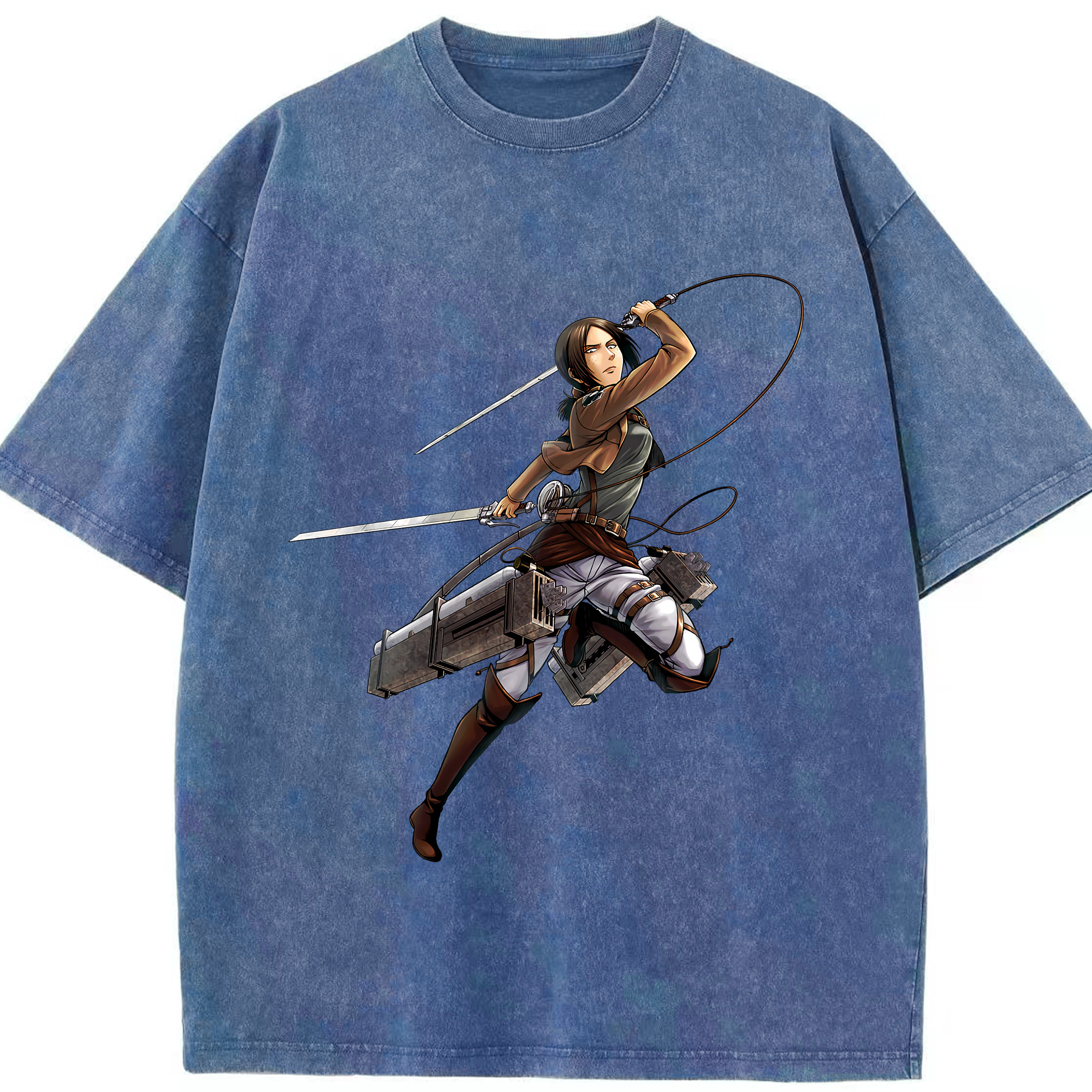 （画像用） 進撃の巨人 Attack on Titan 綿100% ヴィンテージ風 半袖Tシャツ（フロントプリント）