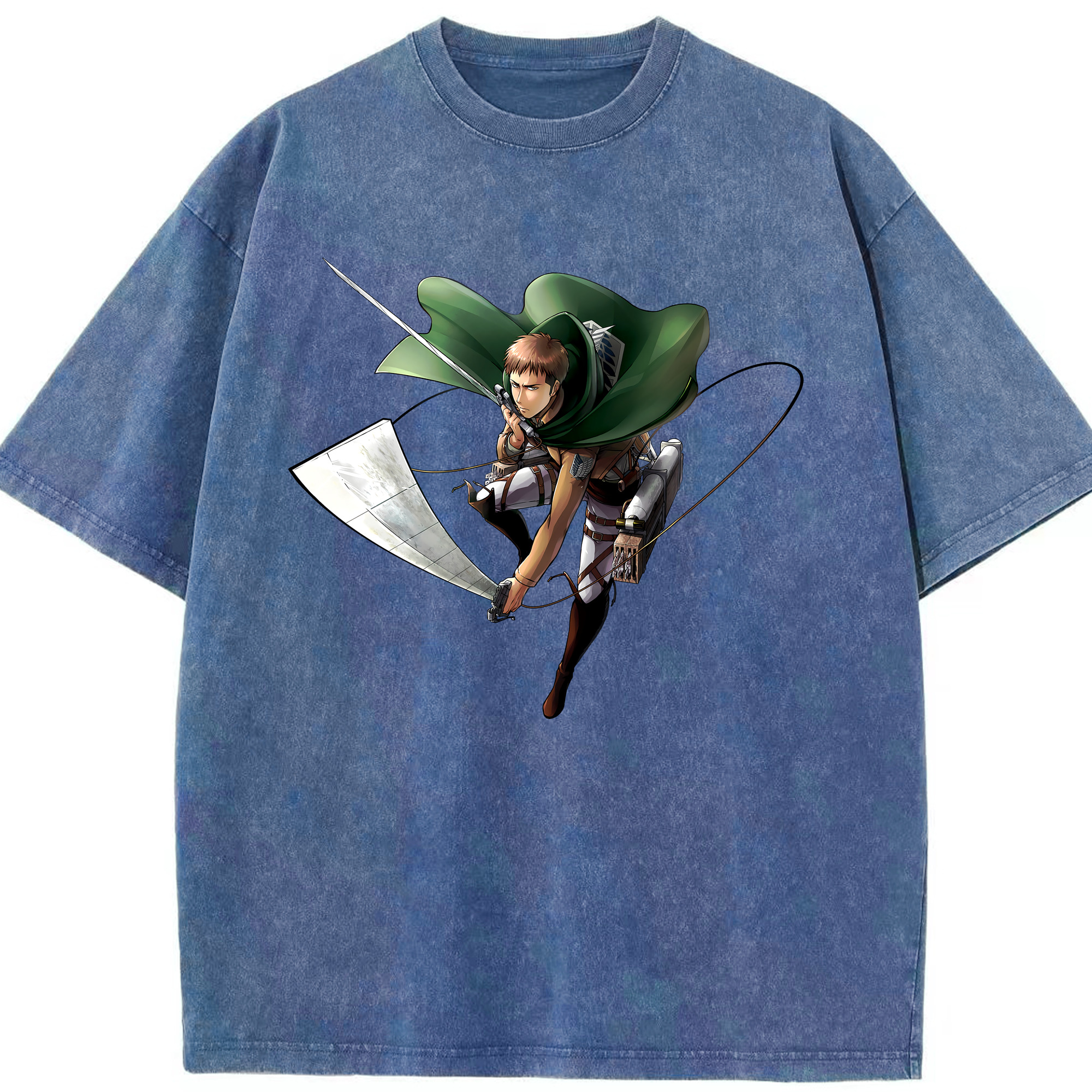 （画像用） 進撃の巨人 Attack on Titan 綿100% ヴィンテージ風 半袖Tシャツ（フロントプリント）