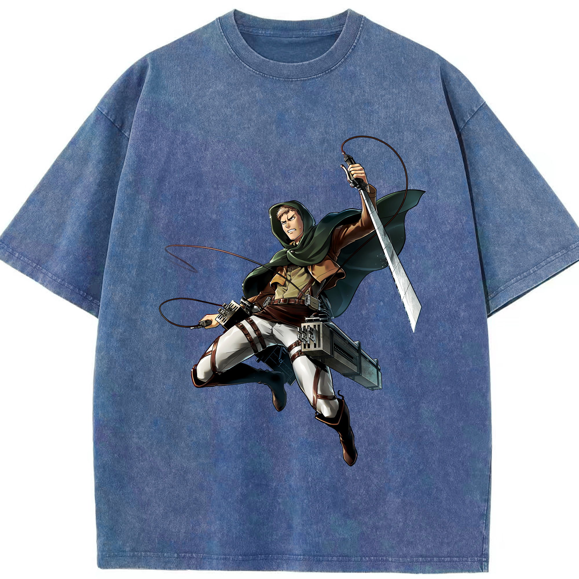 （画像用） 進撃の巨人 Attack on Titan 綿100% ヴィンテージ風 半袖Tシャツ（フロントプリント）