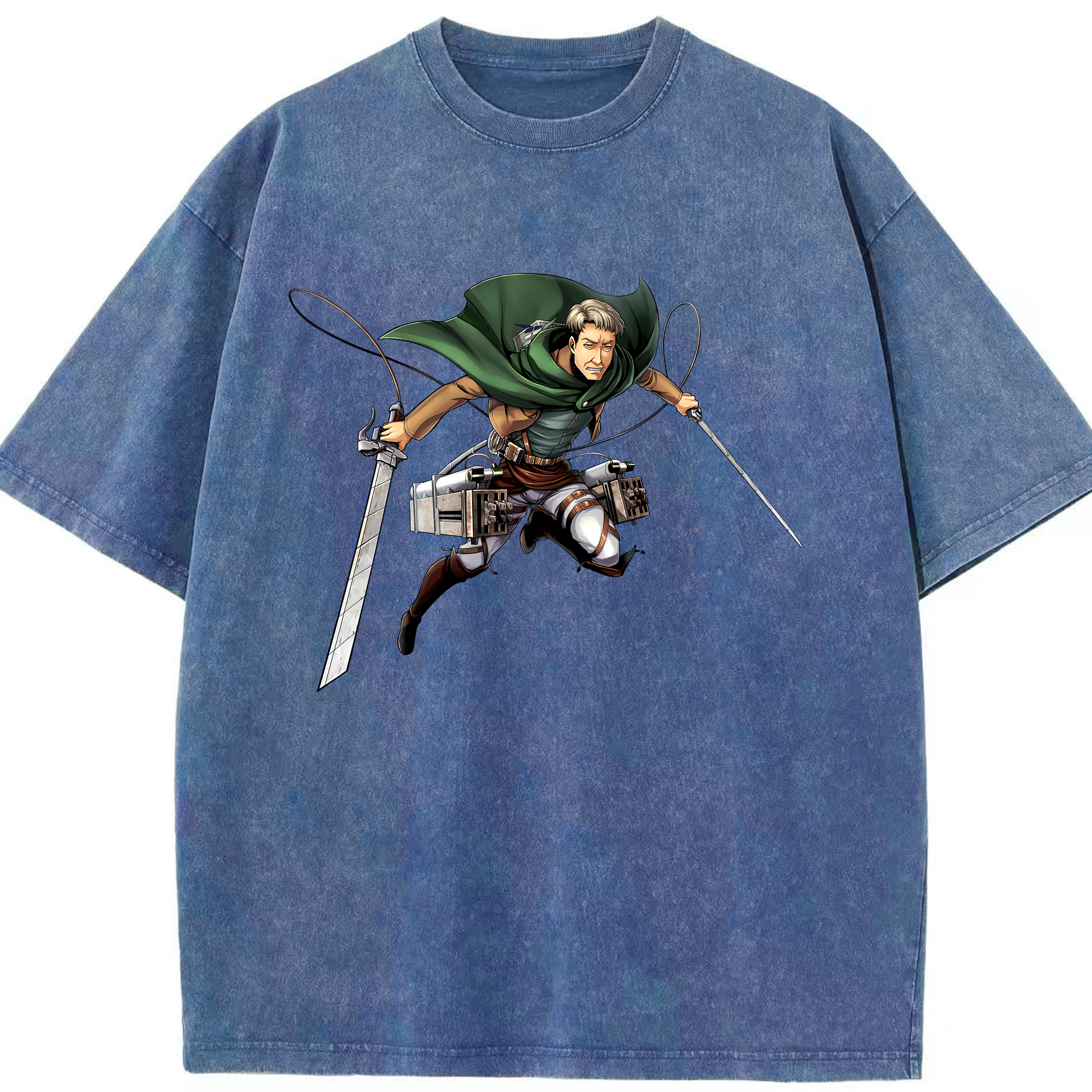 （画像用） 進撃の巨人 Attack on Titan 綿100% ヴィンテージ風 半袖Tシャツ（フロントプリント）