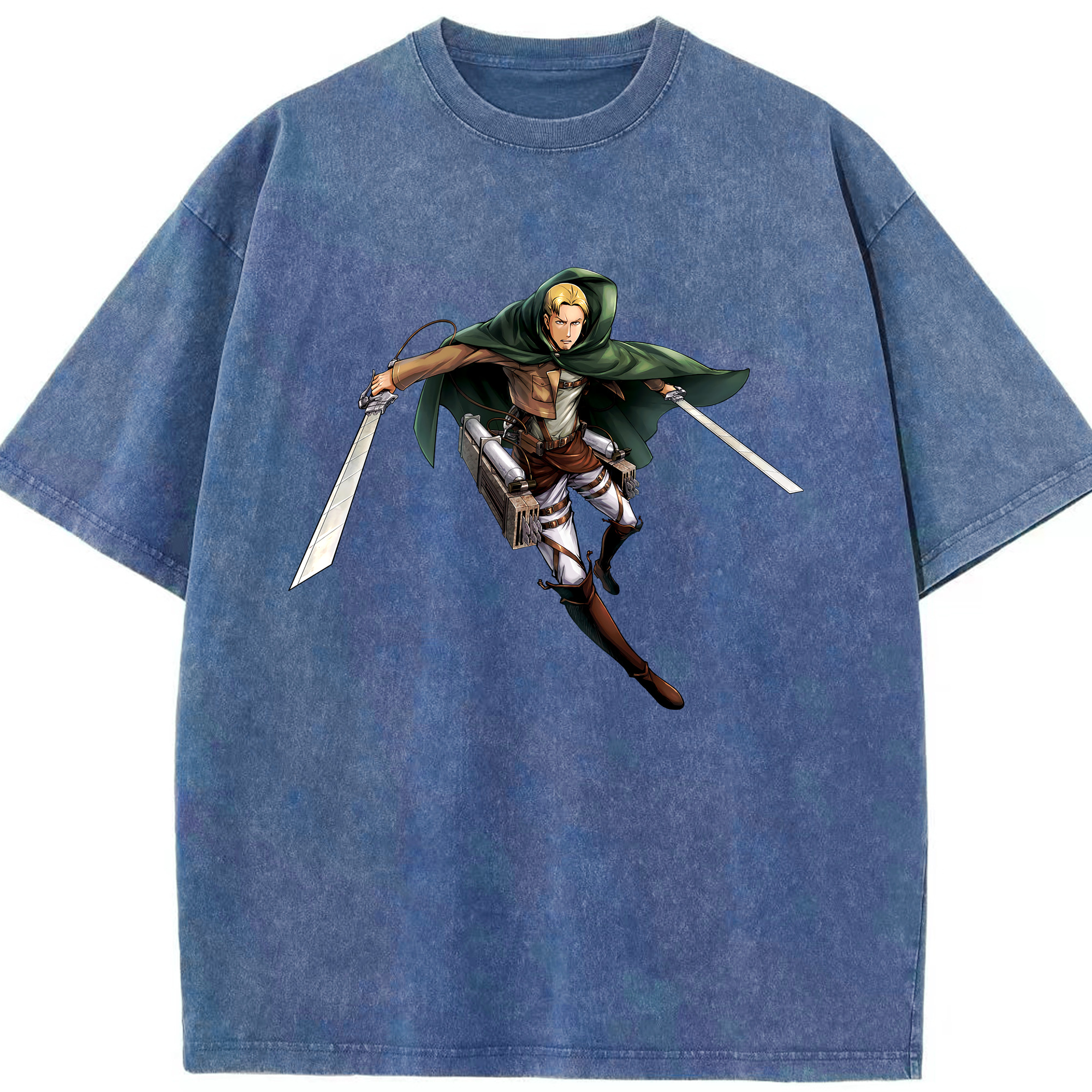 （画像用） 進撃の巨人 Attack on Titan 綿100% ヴィンテージ風 半袖Tシャツ（フロントプリント）
