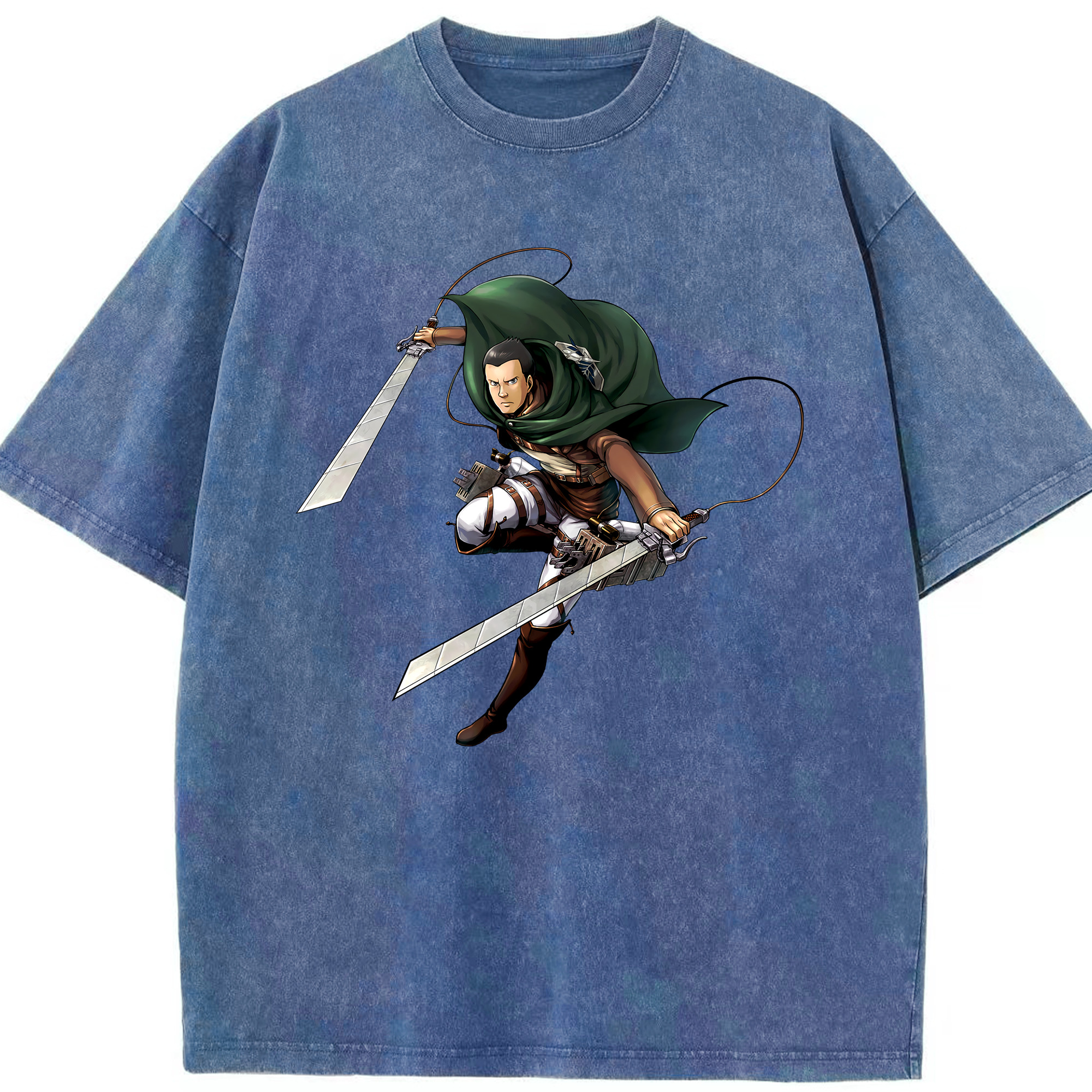 （画像用） 進撃の巨人 Attack on Titan 綿100% ヴィンテージ風 半袖Tシャツ（フロントプリント）