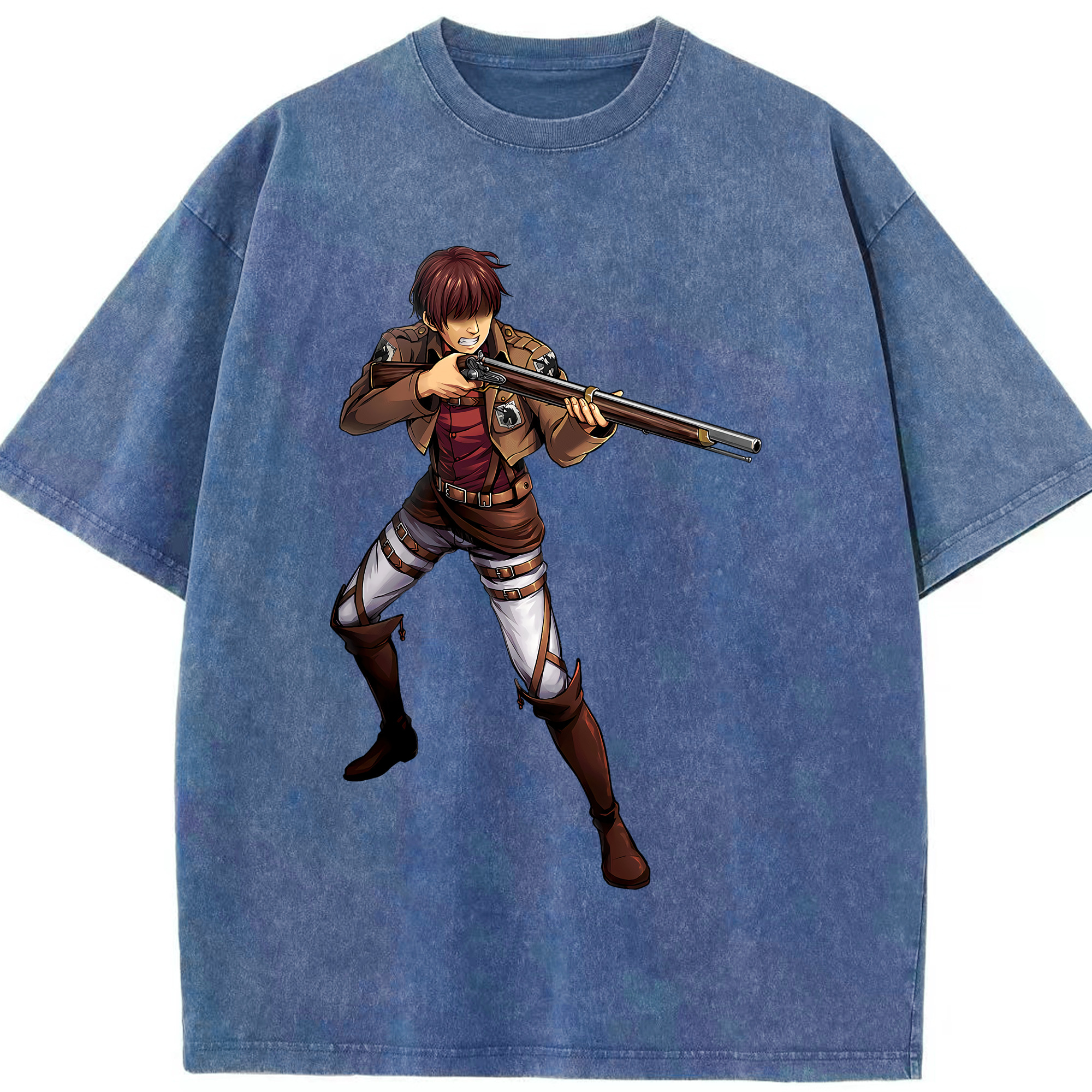 （画像用） 進撃の巨人 Attack on Titan 綿100% ヴィンテージ風 半袖Tシャツ（フロントプリント）