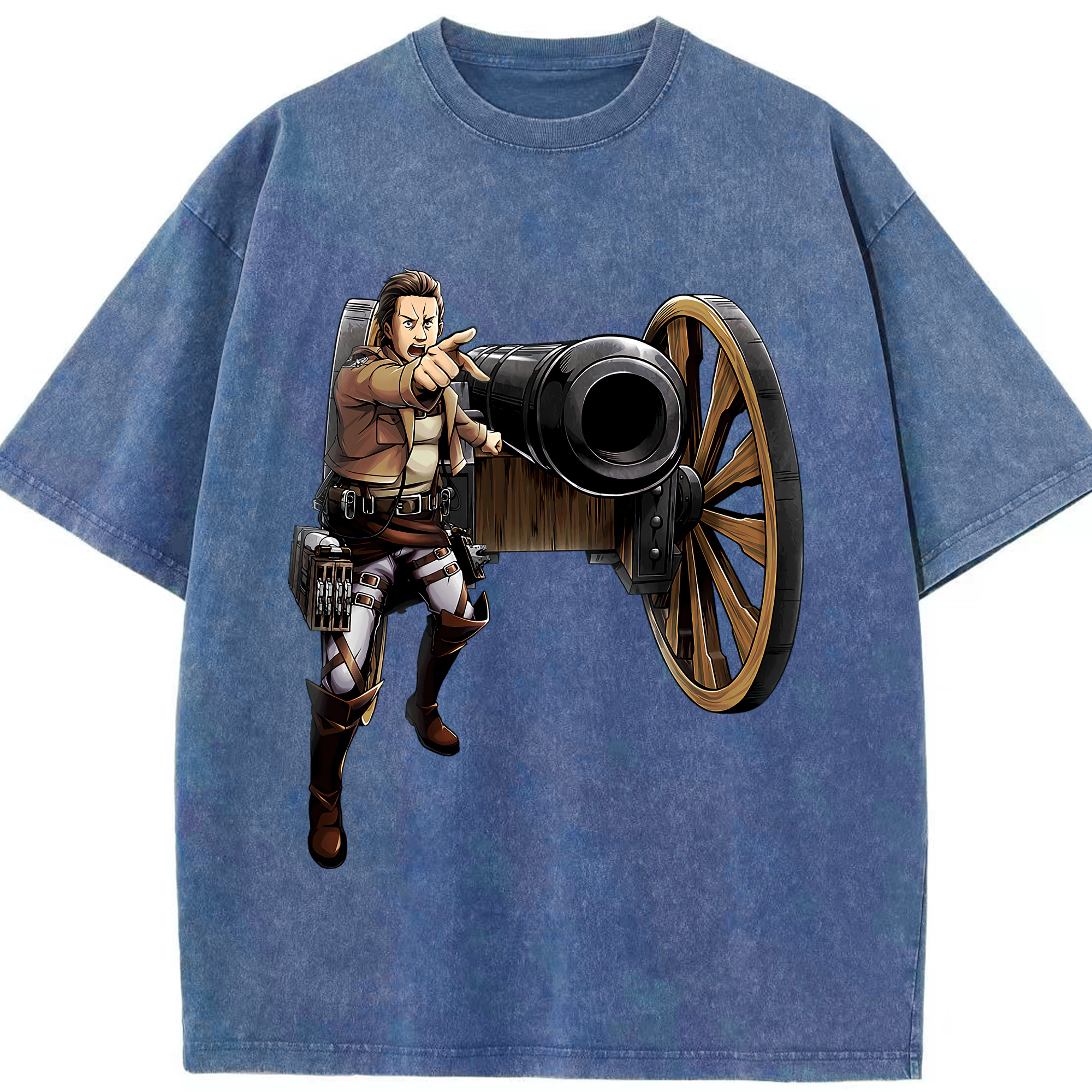 （画像用） 進撃の巨人 Attack on Titan 綿100% ヴィンテージ風 半袖Tシャツ（フロントプリント）