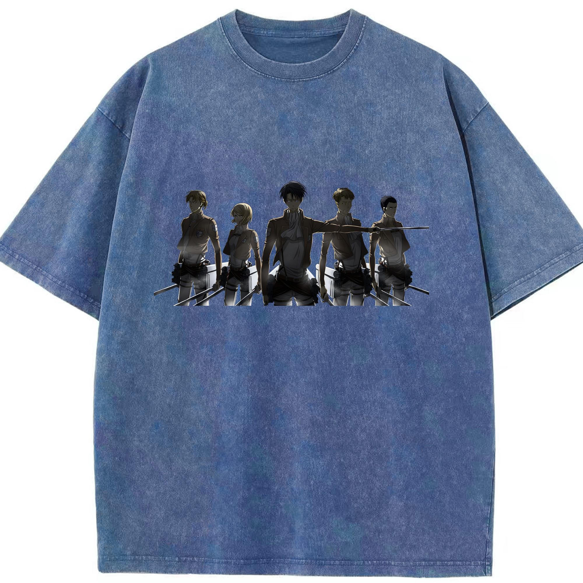 （画像用） 進撃の巨人 Attack on Titan 綿100% ヴィンテージ風 半袖Tシャツ（フロントプリント）