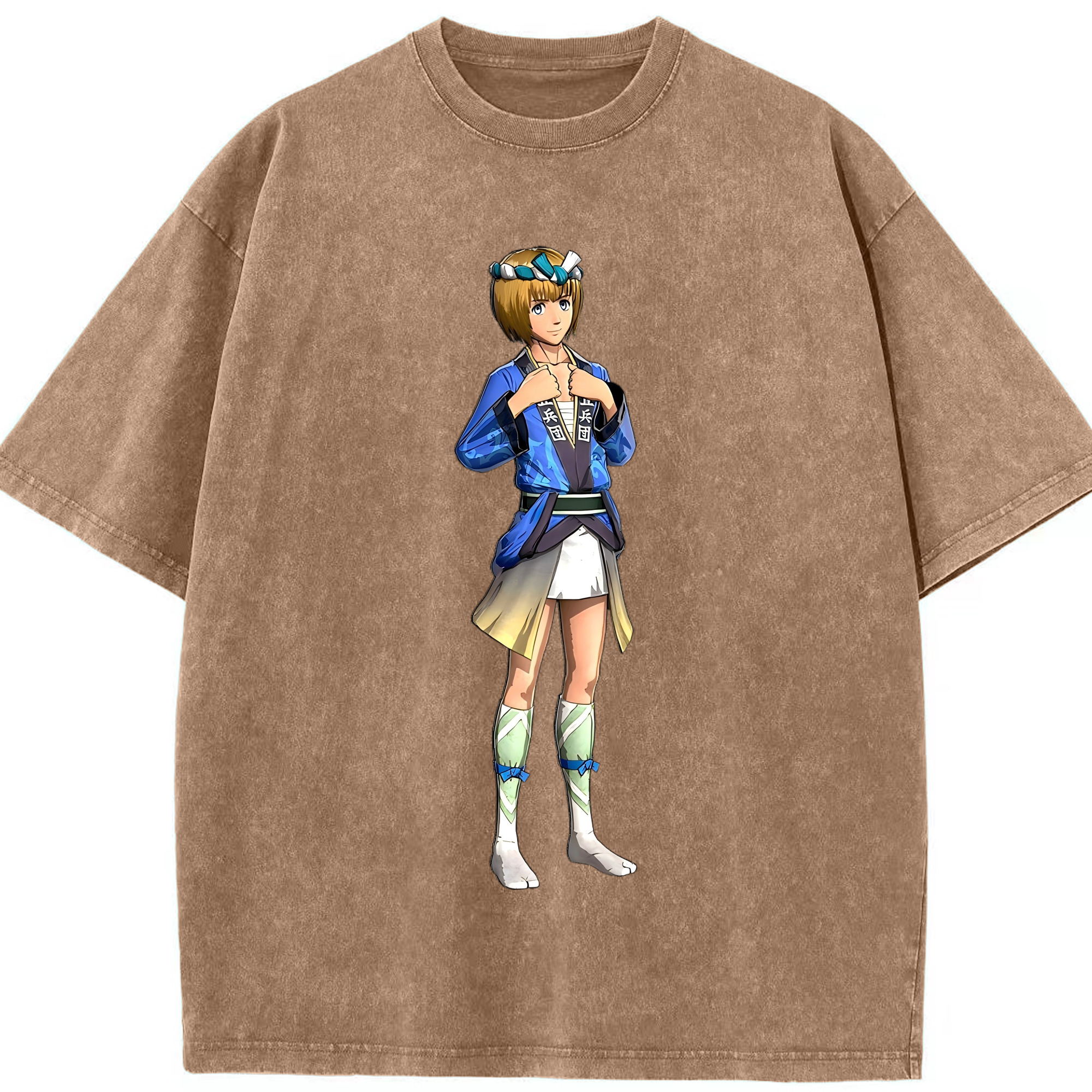 （画像用） 進撃の巨人 アルミン·アルレルト Attack on Titan Armin Arlert 綿100% ヴィンテージ風 半袖Tシャツ（フロントプリント）