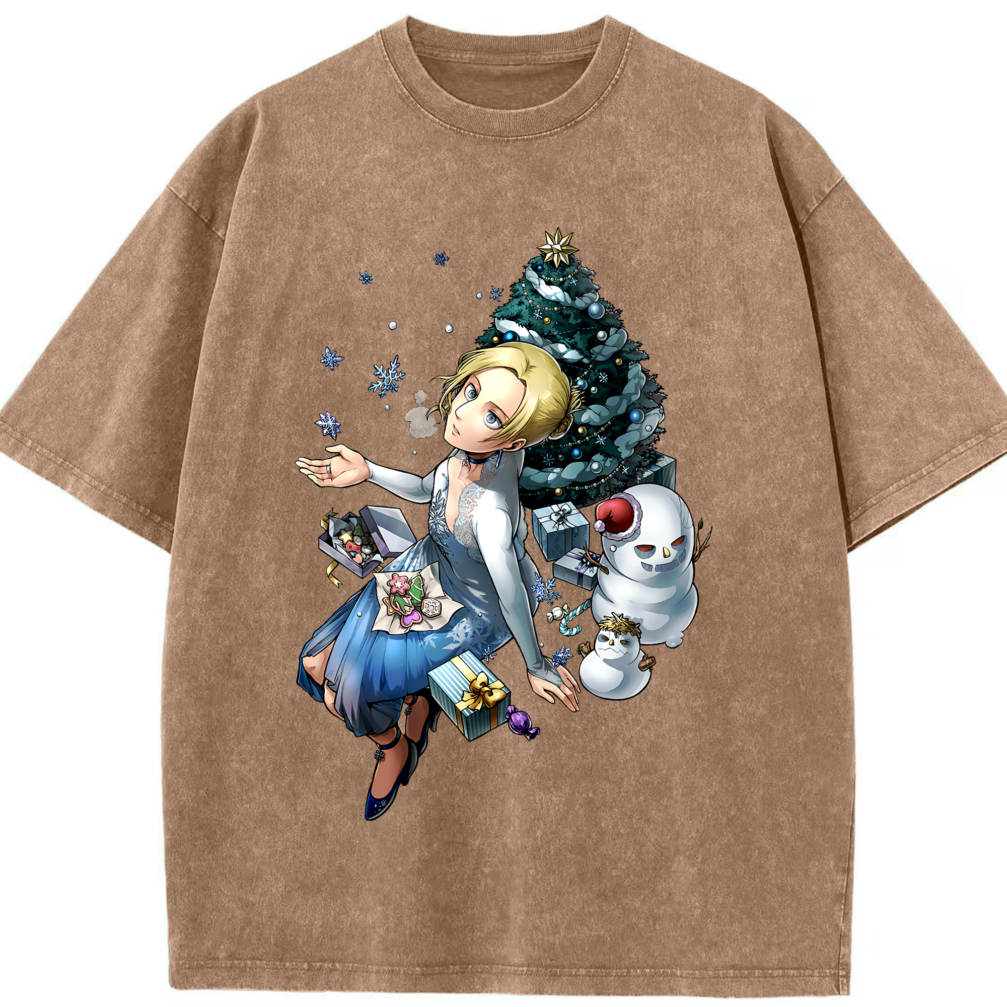 （画像用） 進撃の巨人 アニ・レオンハート Attack on Titan Annie Leonhart 綿100% ヴィンテージ風 半袖Tシャツ（フロントプリント）