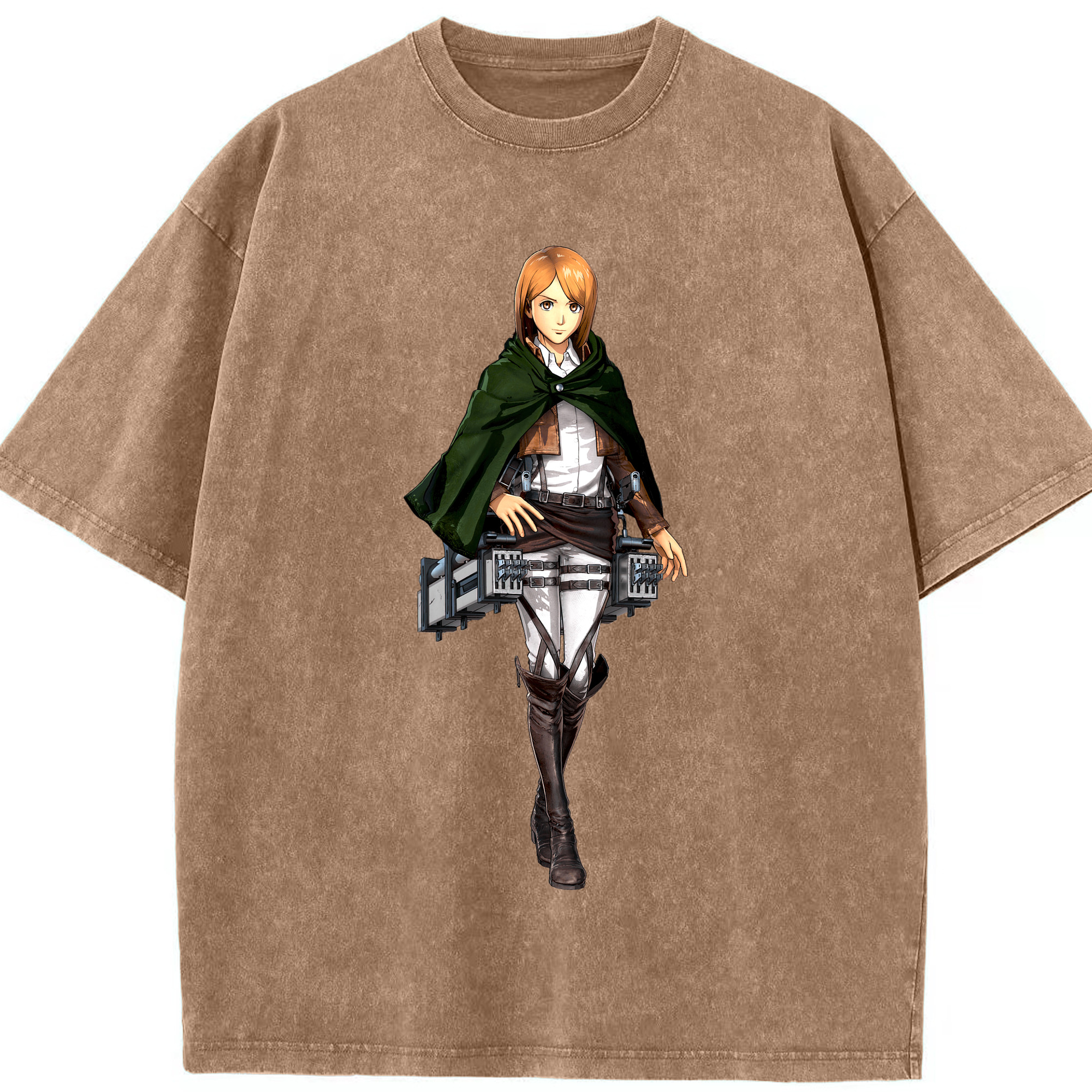 （画像用） 進撃の巨人 ペトラ·ラル Attack on Titan Petra Rall 綿100% ヴィンテージ風 半袖Tシャツ（フロントプリント）