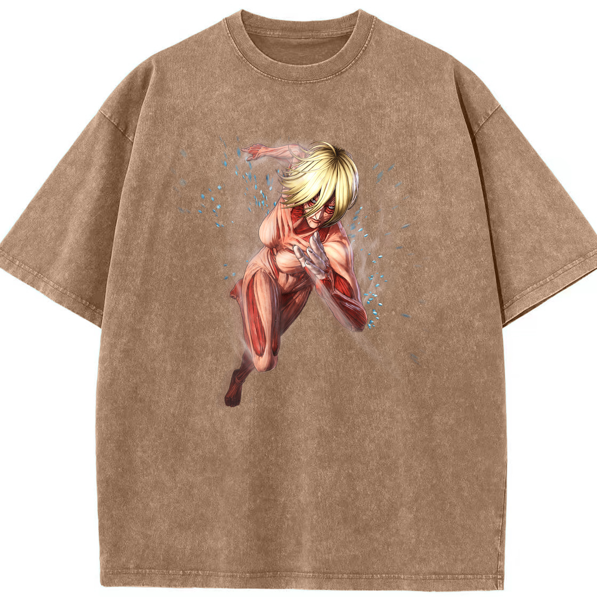 （画像用） 進撃の巨人 Attack on Titan 綿100% ヴィンテージ風 半袖Tシャツ（フロントプリント）