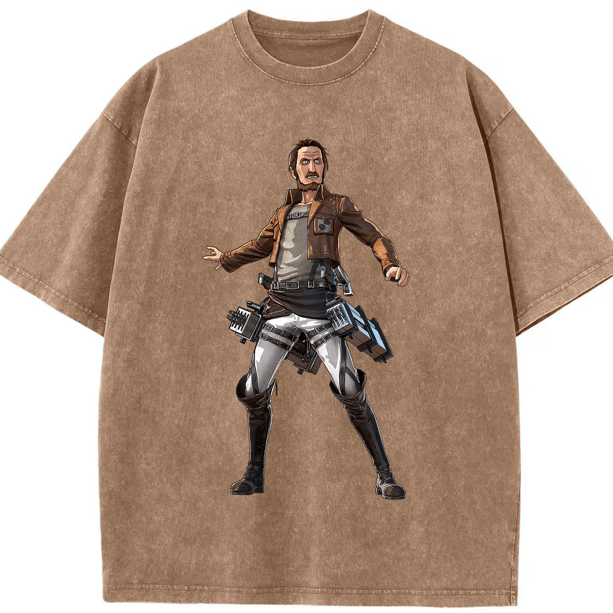 （画像用） 進撃の巨人 Attack on Titan 綿100% ヴィンテージ風 半袖Tシャツ（フロントプリント）