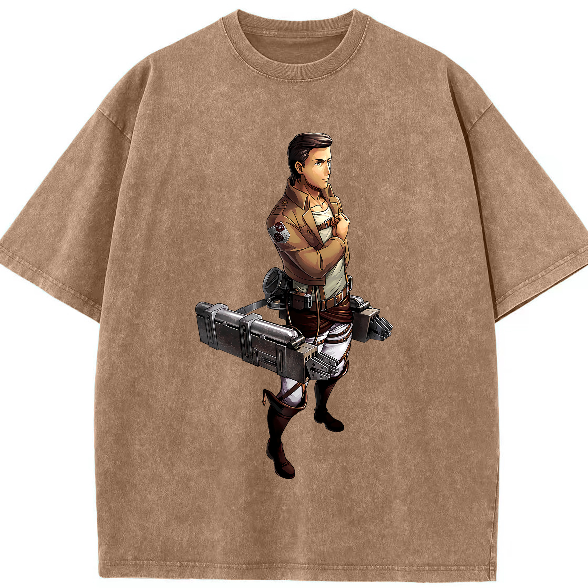 （画像用） 進撃の巨人 Attack on Titan 綿100% ヴィンテージ風 半袖Tシャツ（フロントプリント）