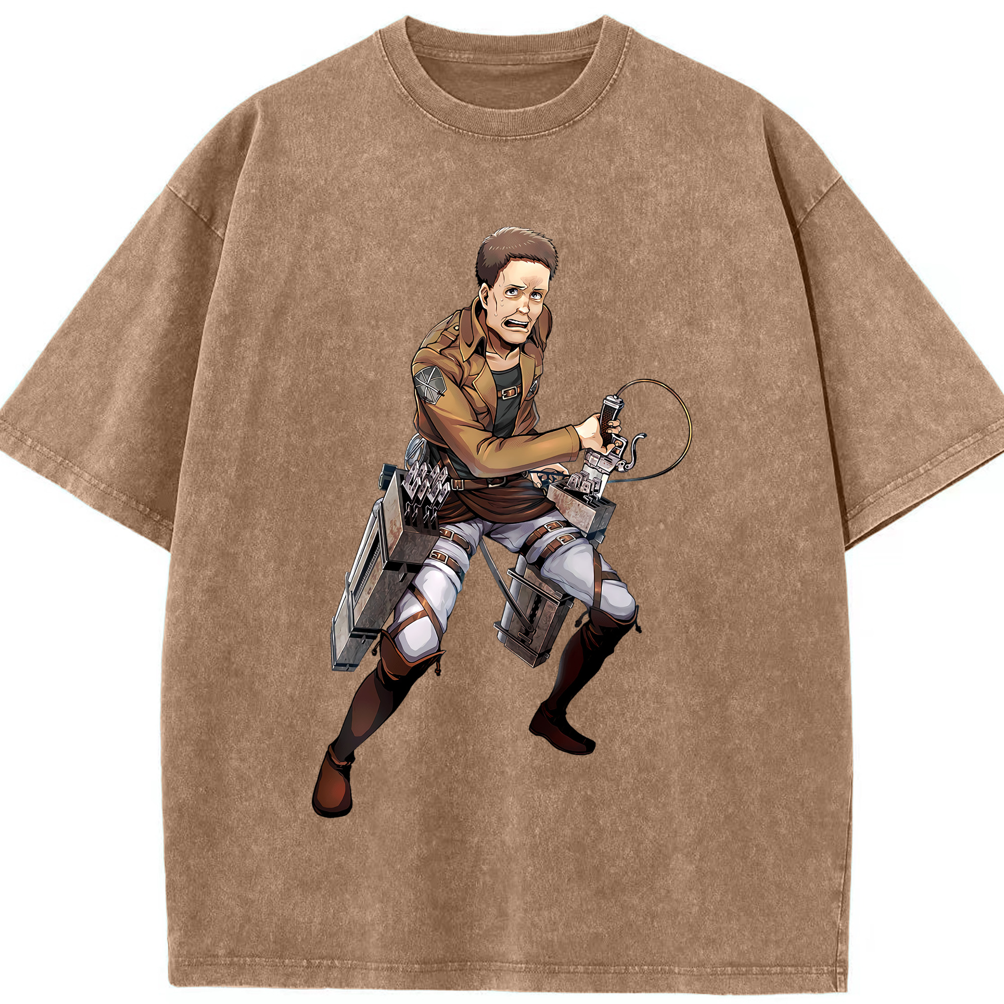 （画像用） 進撃の巨人 Attack on Titan 綿100% ヴィンテージ風 半袖Tシャツ（フロントプリント）