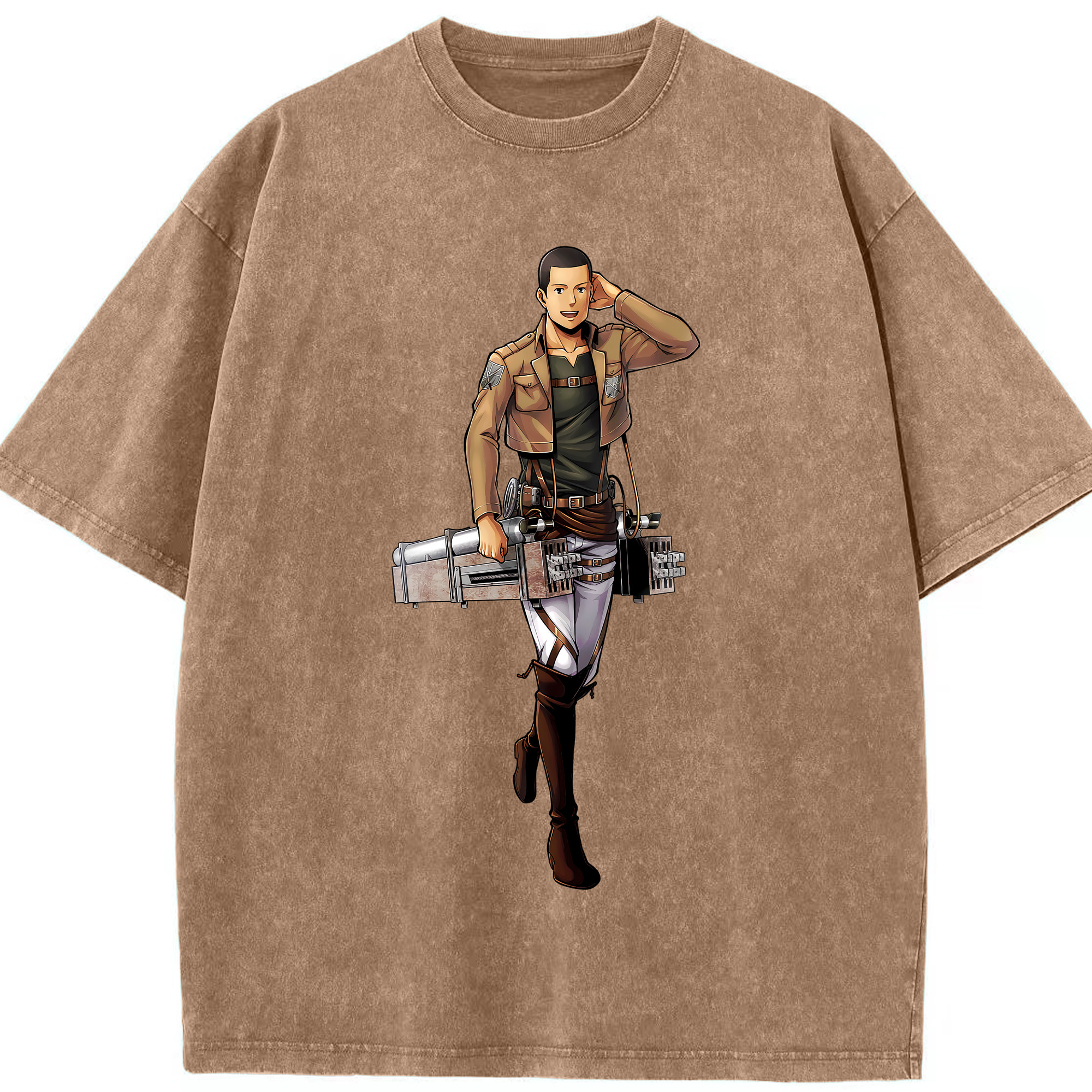 （画像用） 進撃の巨人 Attack on Titan 綿100% ヴィンテージ風 半袖Tシャツ（フロントプリント）