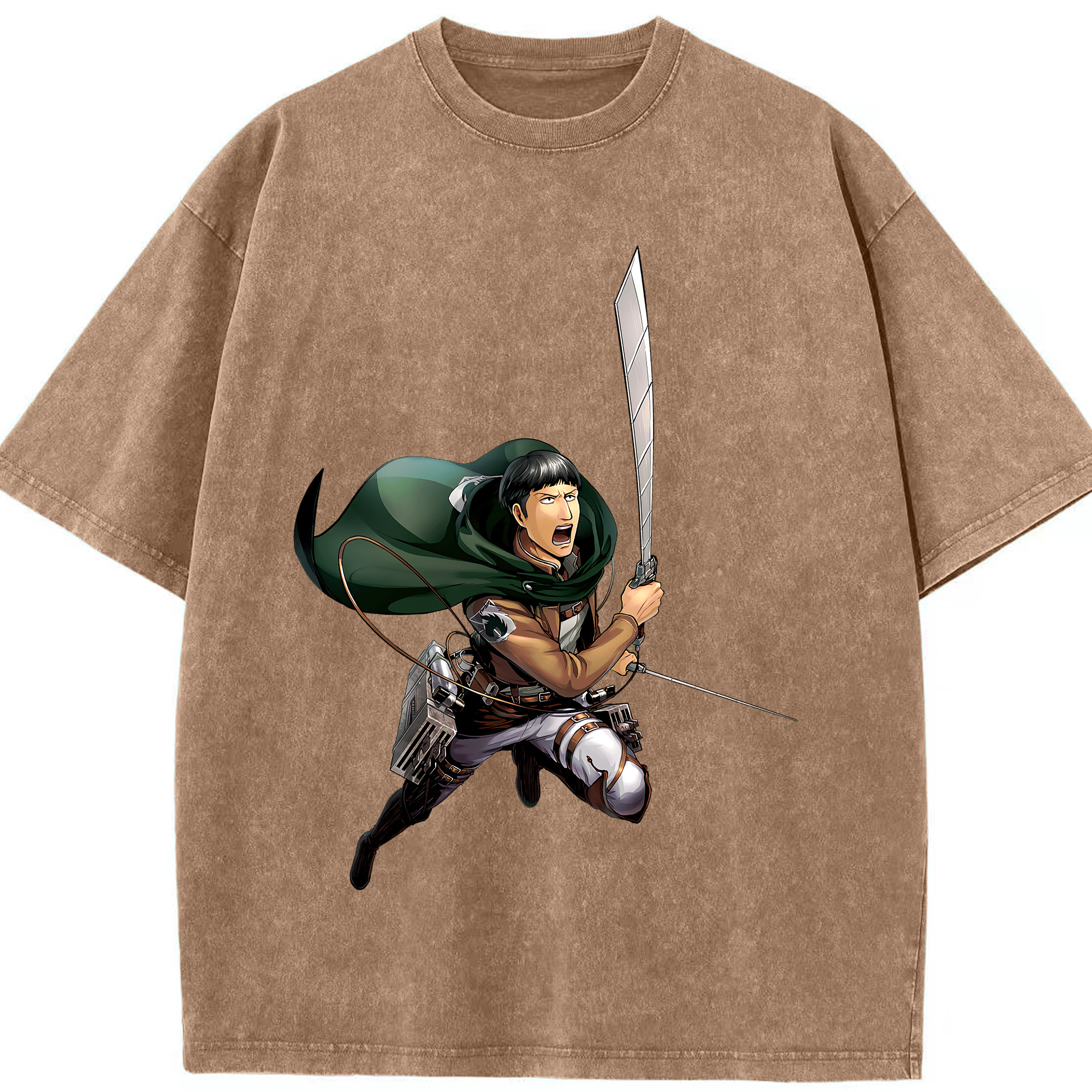 （画像用） 進撃の巨人 Attack on Titan 綿100% ヴィンテージ風 半袖Tシャツ（フロントプリント）
