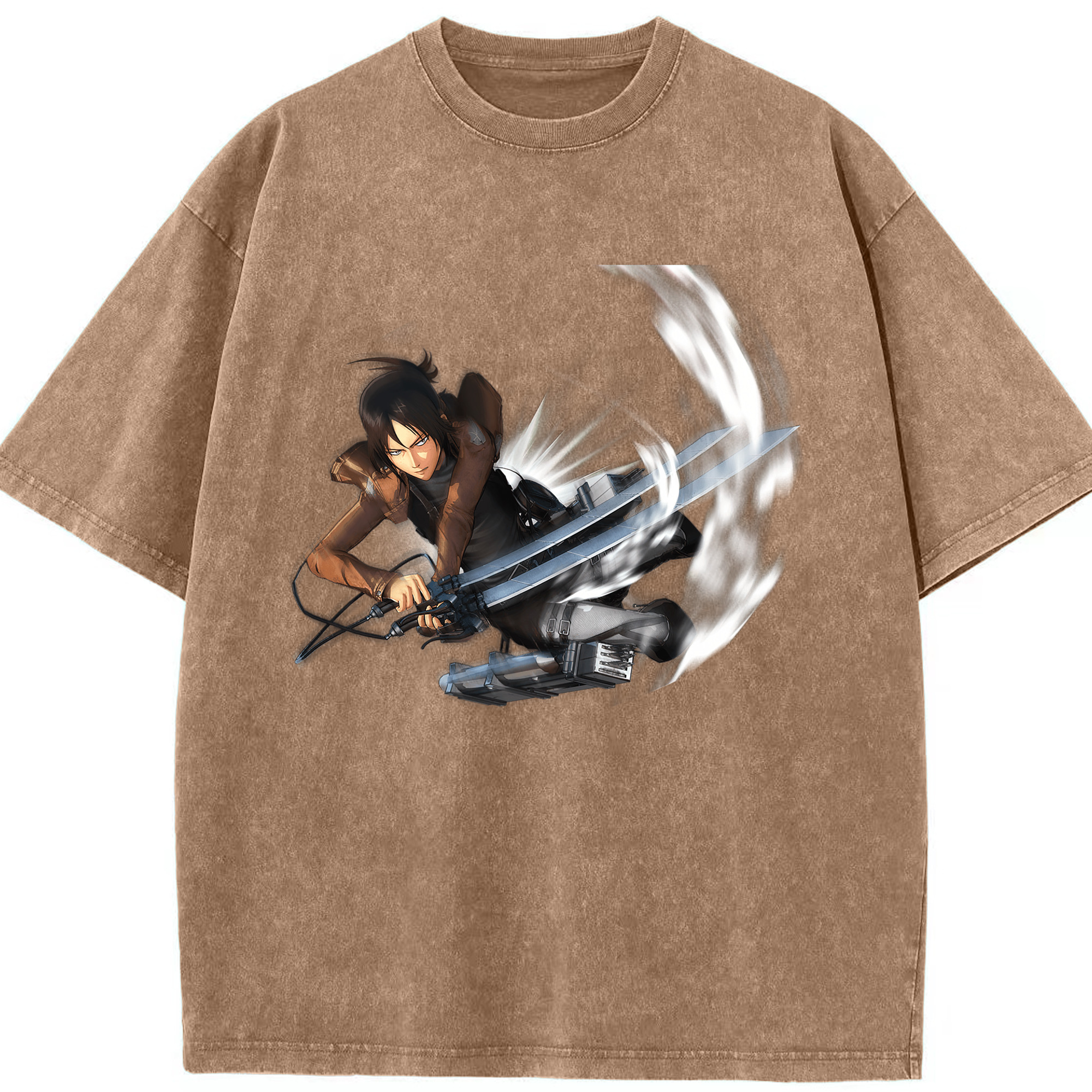 （画像用） 進撃の巨人 Attack on Titan 綿100% ヴィンテージ風 半袖Tシャツ（フロントプリント）