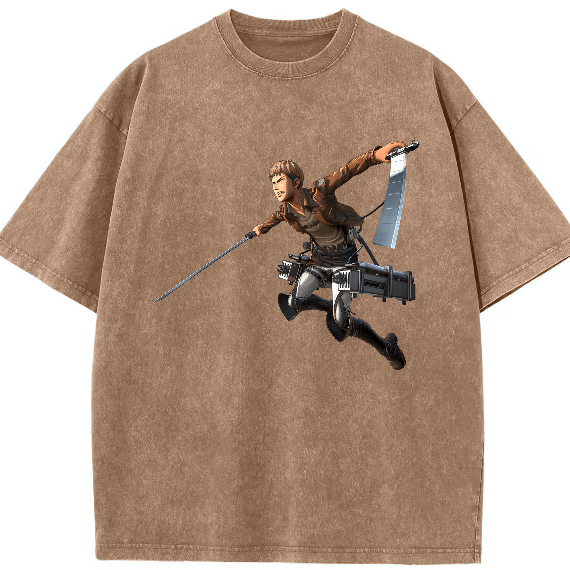（画像用） 進撃の巨人 ジャン・キルシュタイン Attack on Titan Jean Kirstein 綿100% ヴィンテージ風 半袖Tシャツ（フロントプリント）