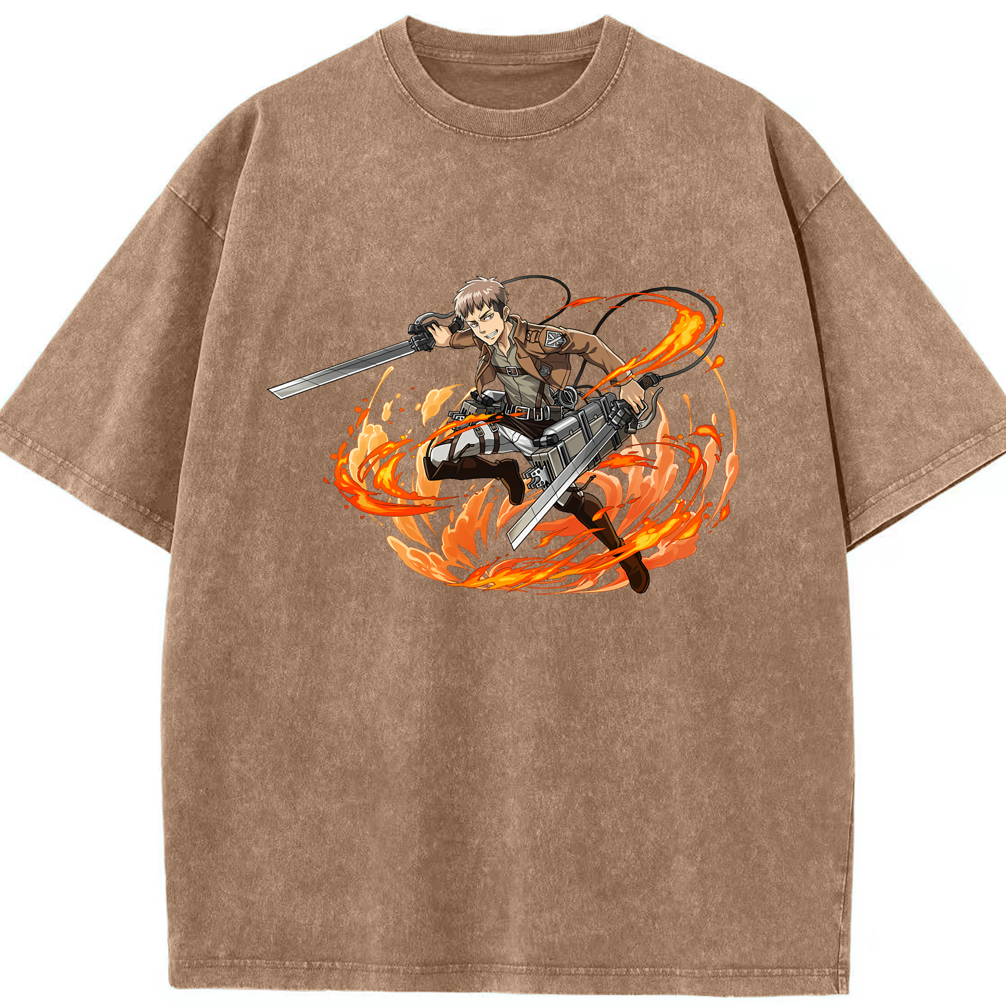 （画像用） 進撃の巨人 ジャン・キルシュタイン Attack on Titan Jean Kirstein 綿100% ヴィンテージ風 半袖Tシャツ（フロントプリント）