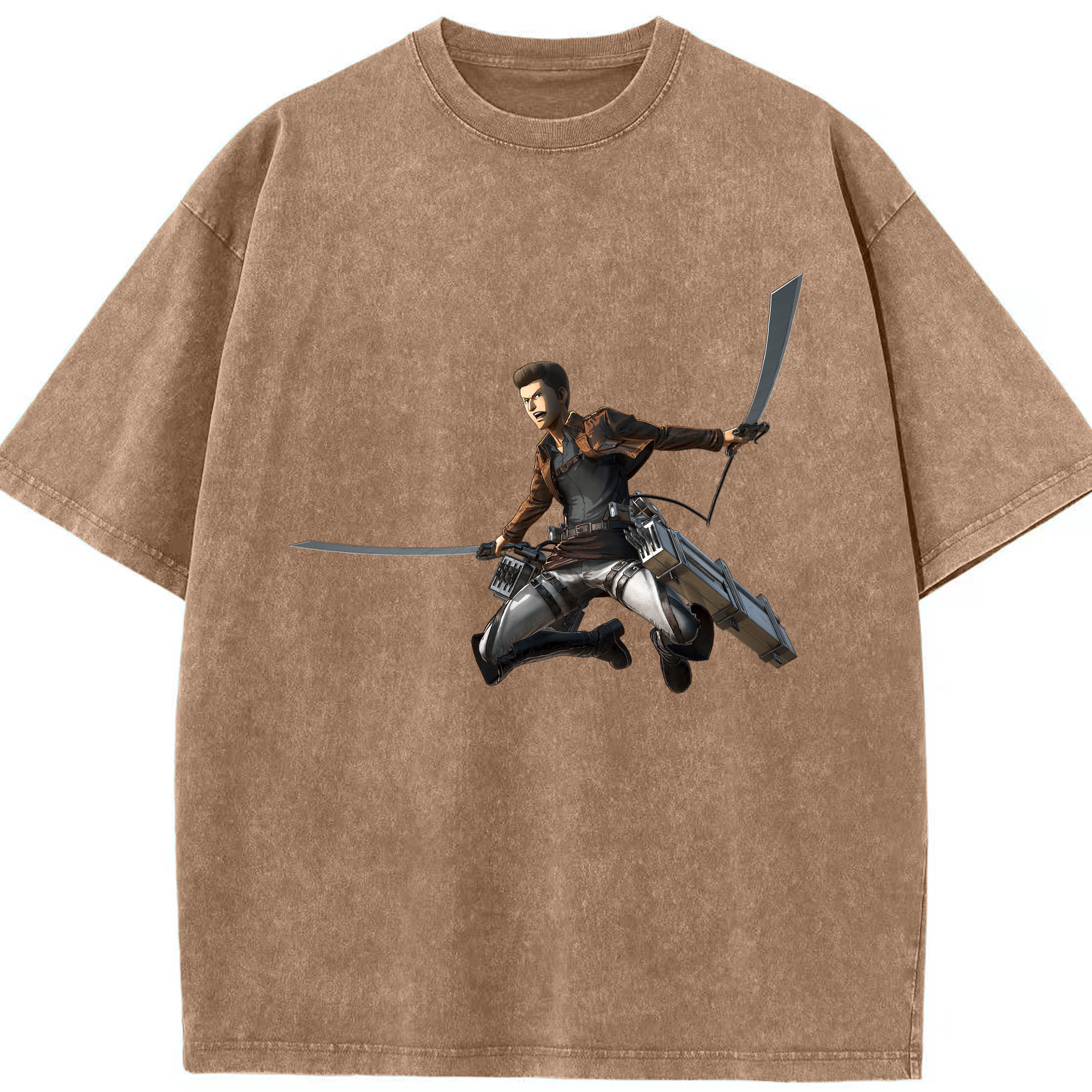 （画像用） 進撃の巨人 Attack on Titan 綿100% ヴィンテージ風 半袖Tシャツ（フロントプリント）