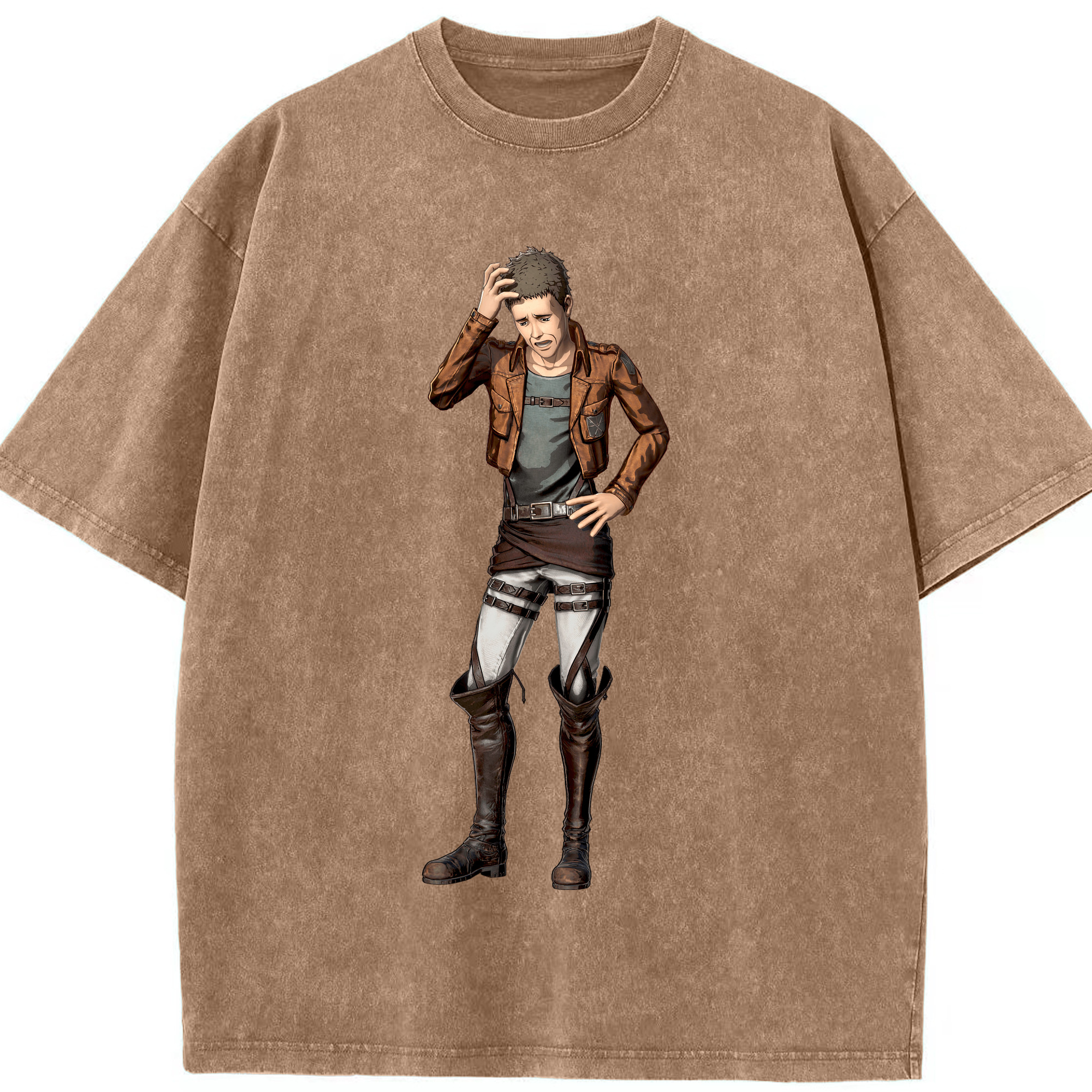 （画像用） 進撃の巨人 Attack on Titan 綿100% ヴィンテージ風 半袖Tシャツ（フロントプリント）