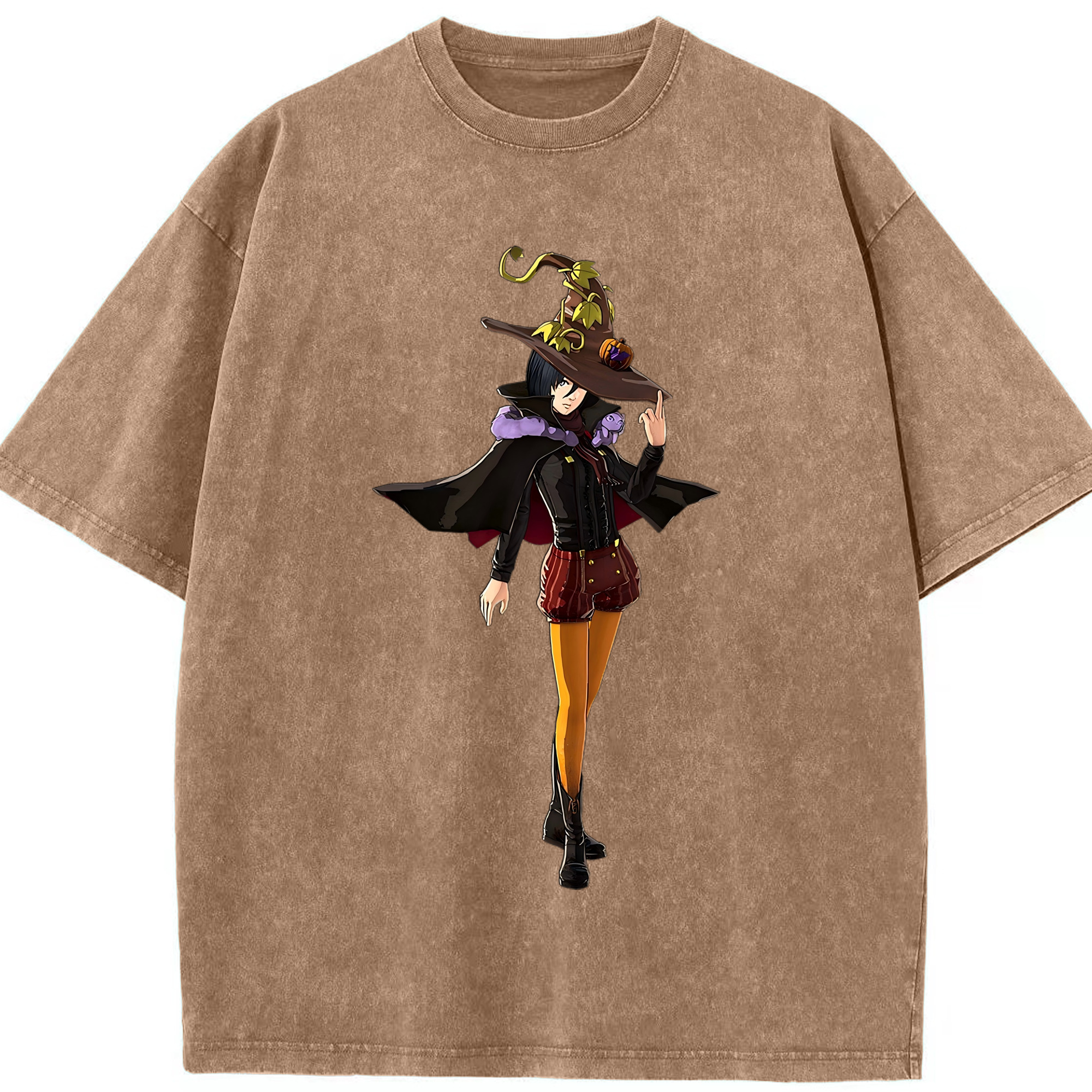 （画像用） 進撃の巨人 ミカサ·アッカーマン Attack on Titan Mikasa Ackerman 綿100% ヴィンテージ風 半袖Tシャツ（フロントプリント）