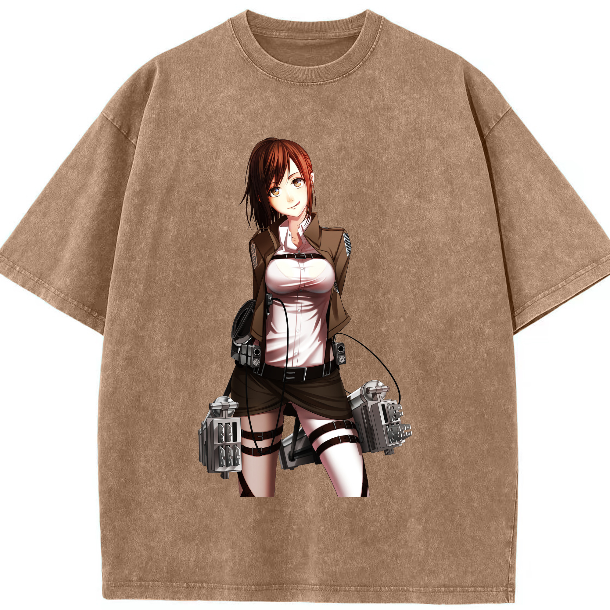 （画像用） 進撃の巨人 サシャ·ブラウス Attack on Titan Sasha Blaus 綿100% ヴィンテージ風 半袖Tシャツ（フロントプリント）