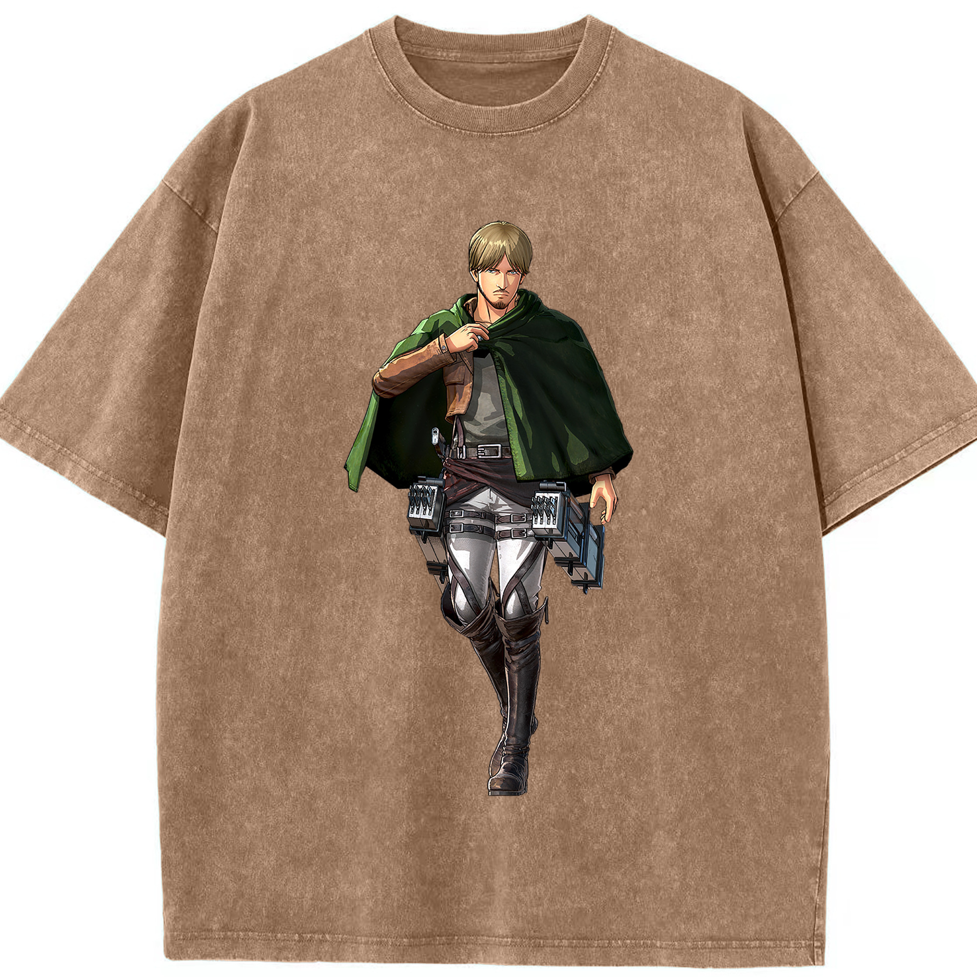 （画像用） 進撃の巨人 ミケ·ザカリアス Attack on Titan Mike Zakarius 綿100% ヴィンテージ風 半袖Tシャツ（フロントプリント）