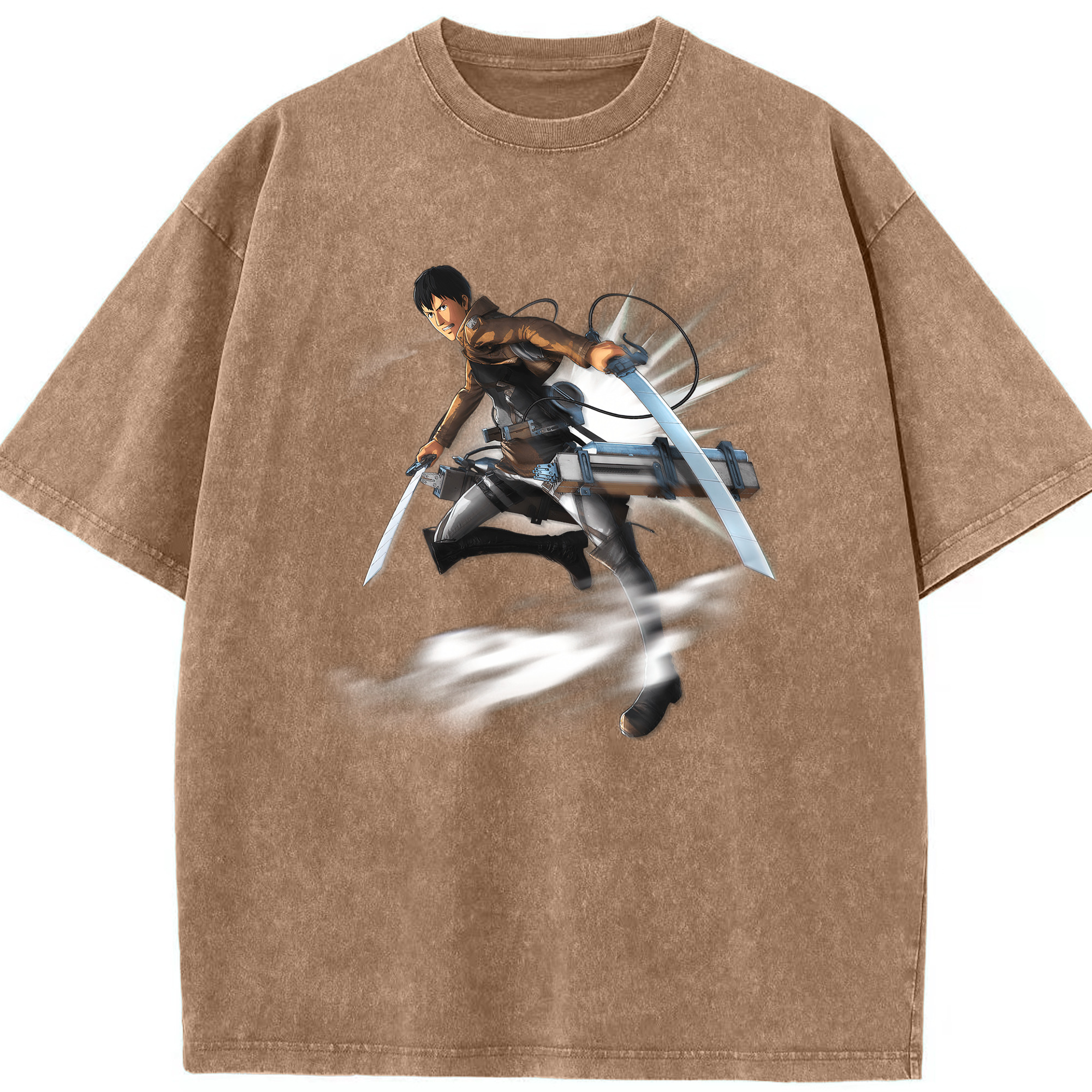 （画像用） 進撃の巨人 ベルトルト・フーバー Attack on Titan Bertholdt Hoover 綿100% ヴィンテージ風 半袖Tシャツ（フロントプリント）