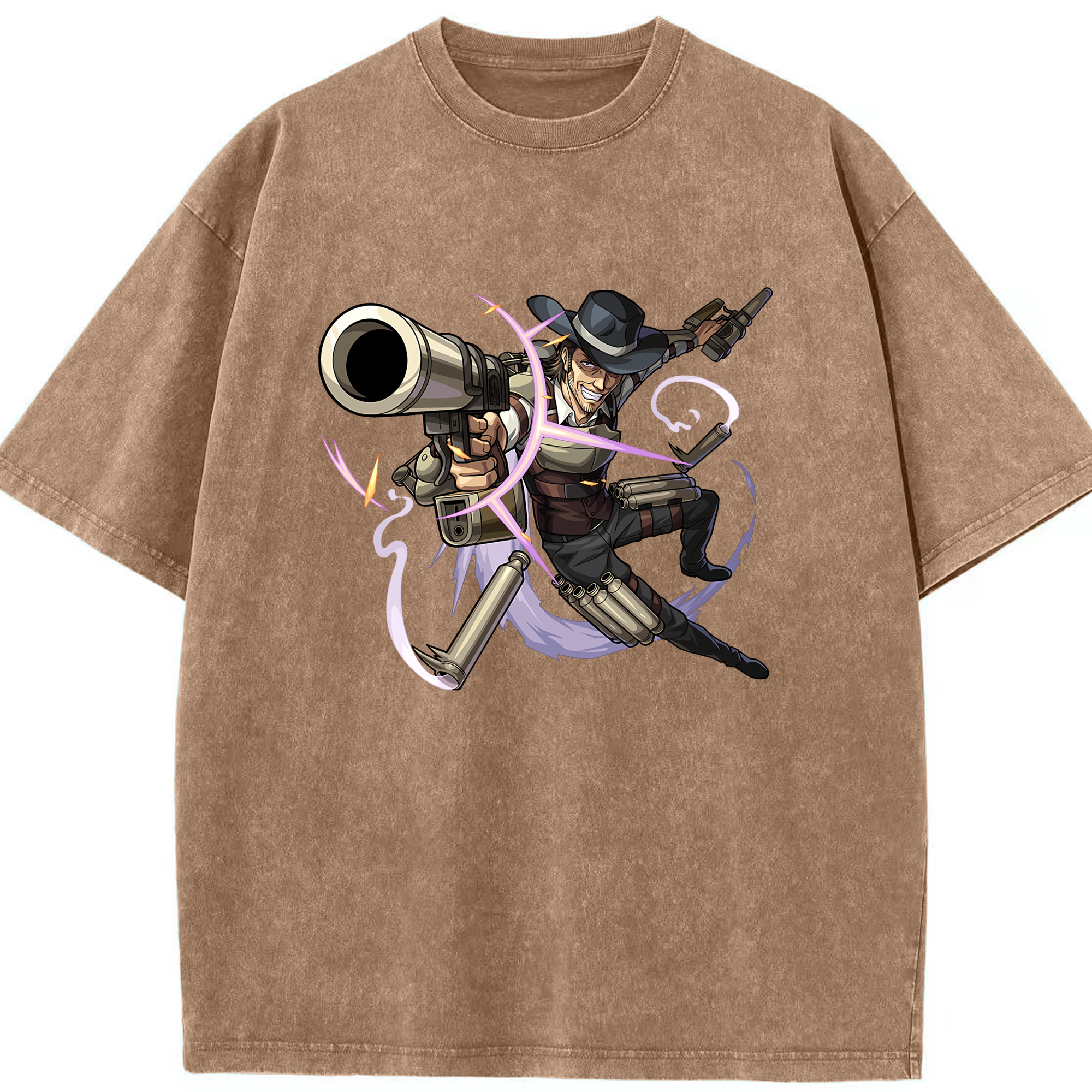（画像用） 進撃の巨人 ケニー·アッカーマン Attack on Titan Kenny Ackerman 綿100% ヴィンテージ風 半袖Tシャツ（フロントプリント）