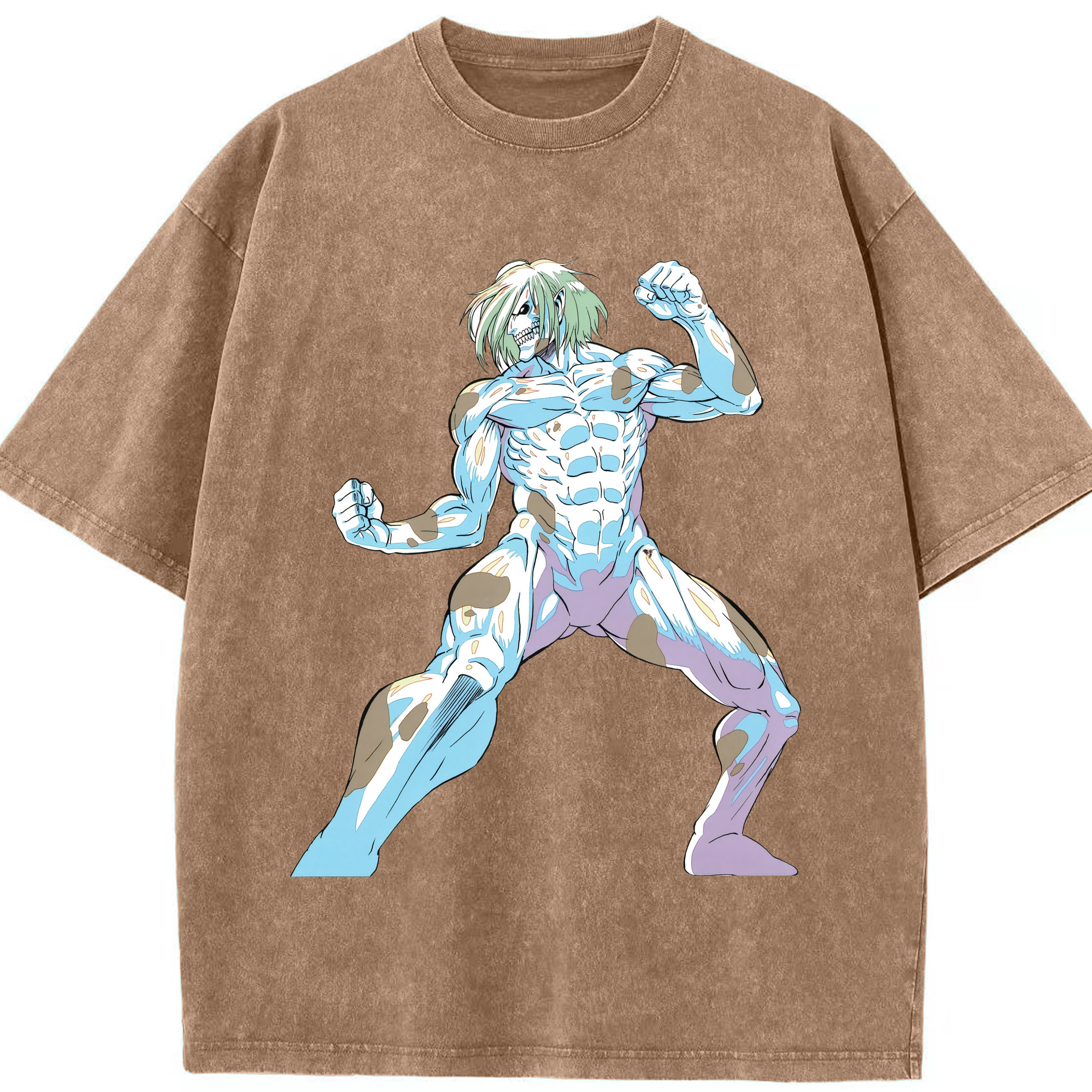 （画像用） 進撃の巨人 Attack on Titan 綿100% ヴィンテージ風 半袖Tシャツ（フロントプリント）