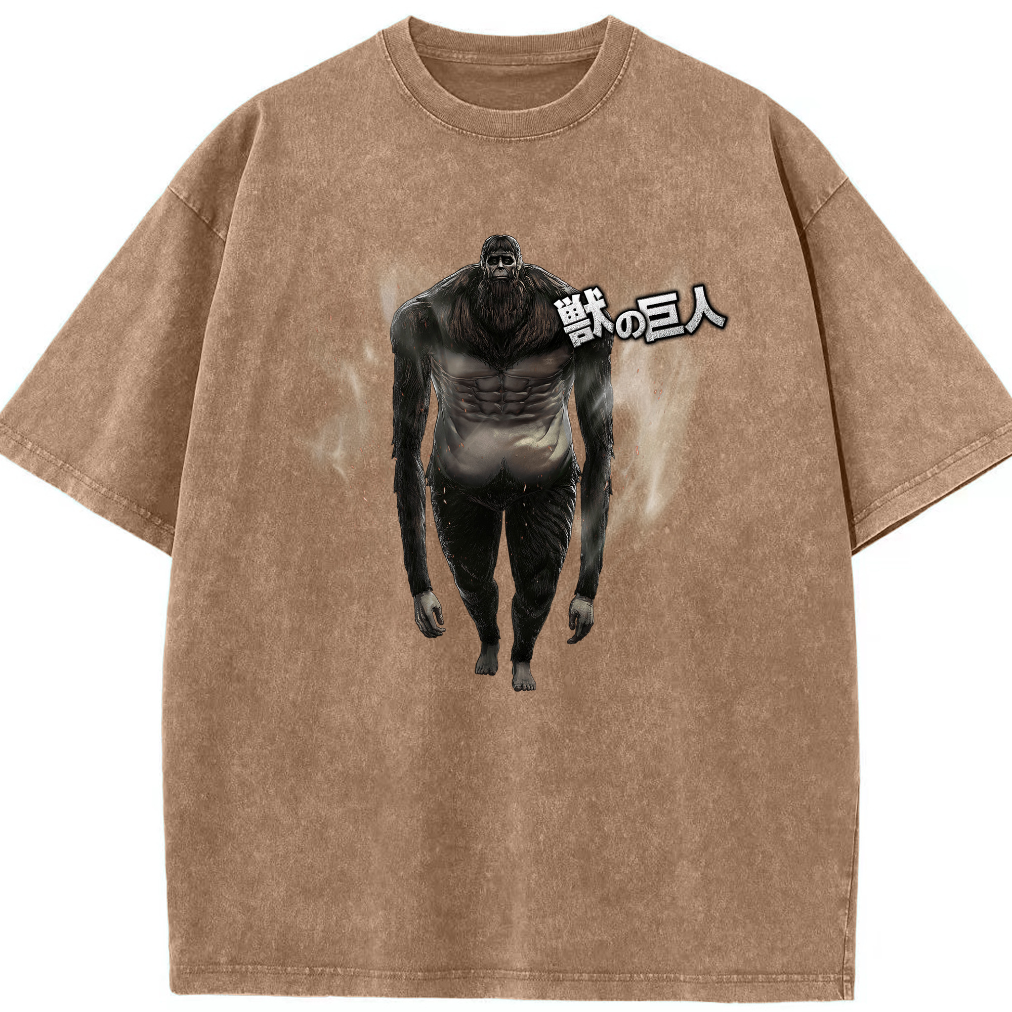 （画像用） 進撃の巨人 Attack on Titan 綿100% ヴィンテージ風 半袖Tシャツ（フロントプリント）