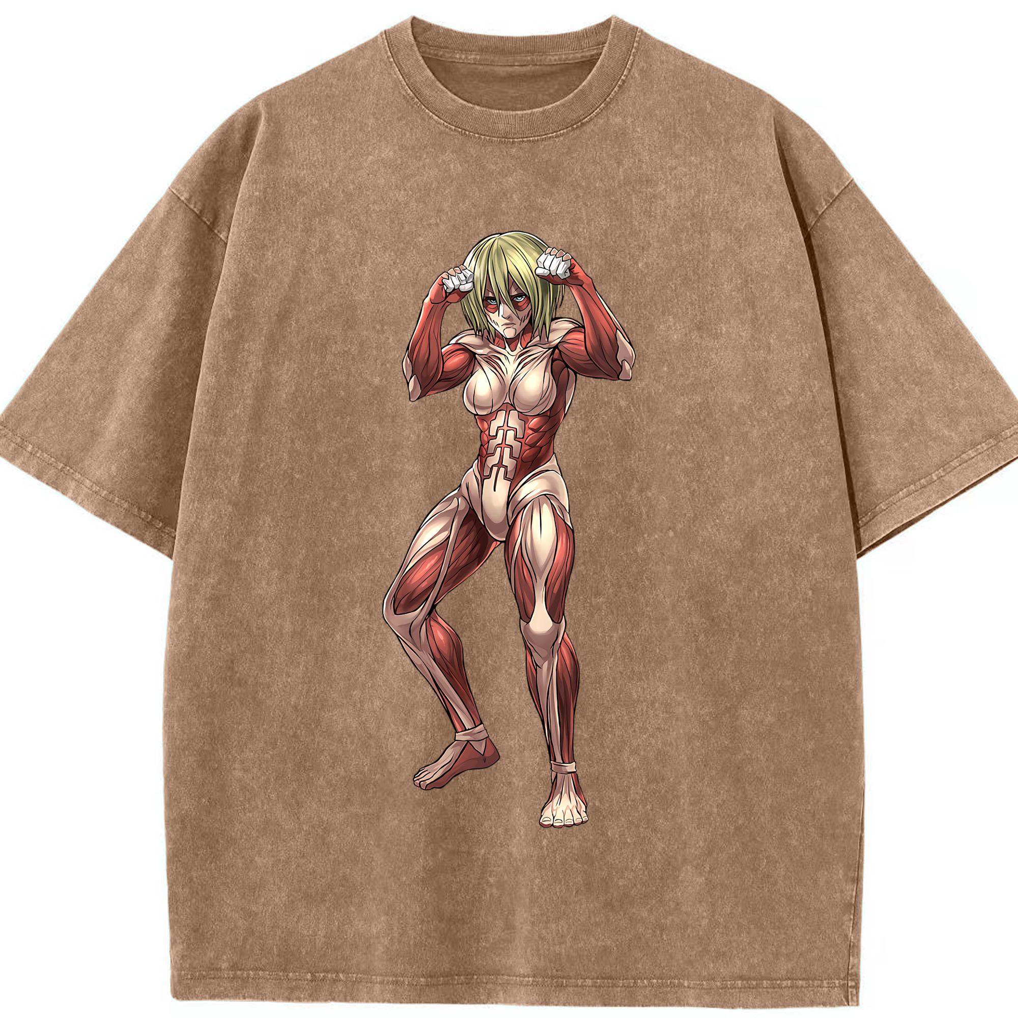 （画像用） 進撃の巨人 Attack on Titan 綿100% ヴィンテージ風 半袖Tシャツ（フロントプリント）