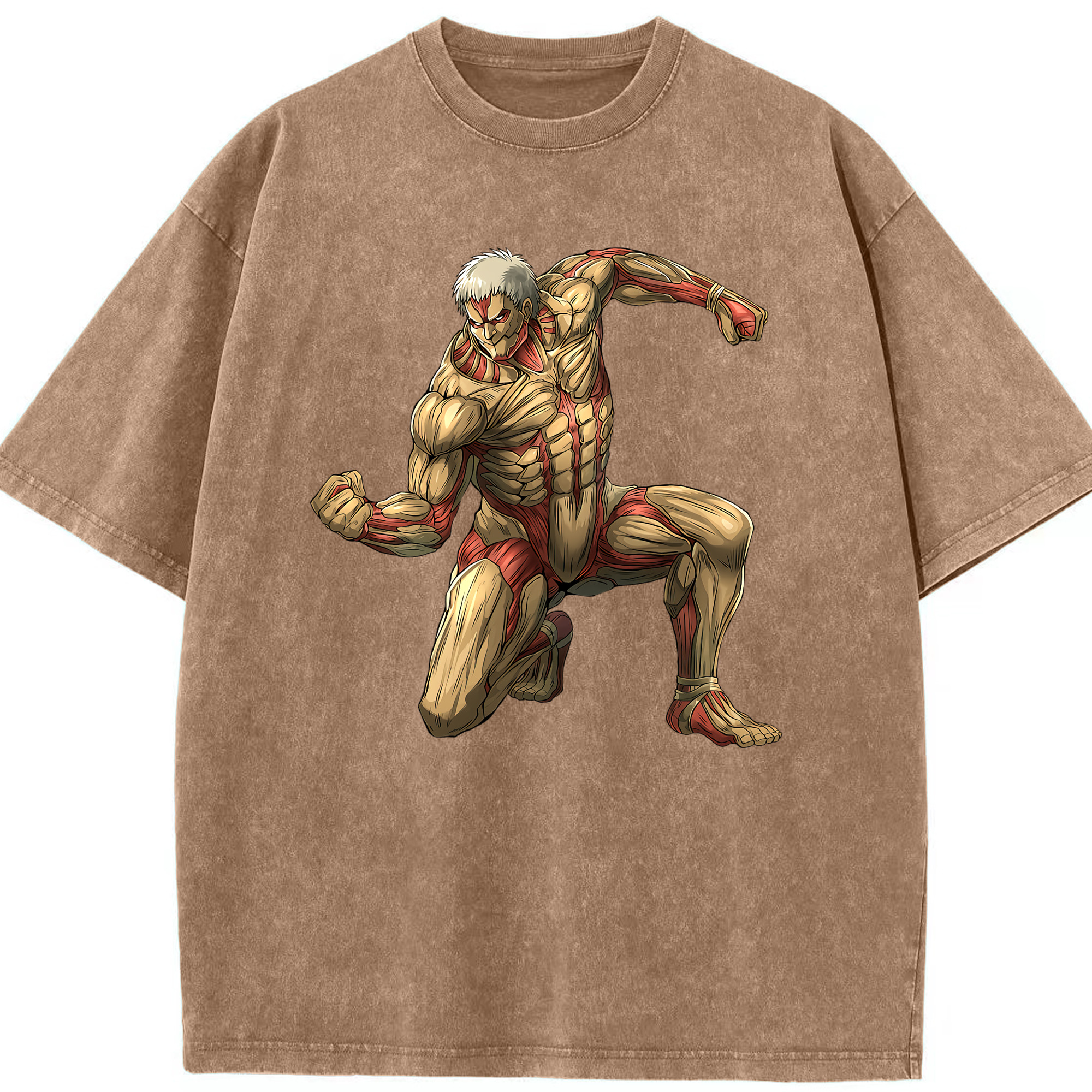 （画像用） 進撃の巨人 Attack on Titan 綿100% ヴィンテージ風 半袖Tシャツ（フロントプリント）