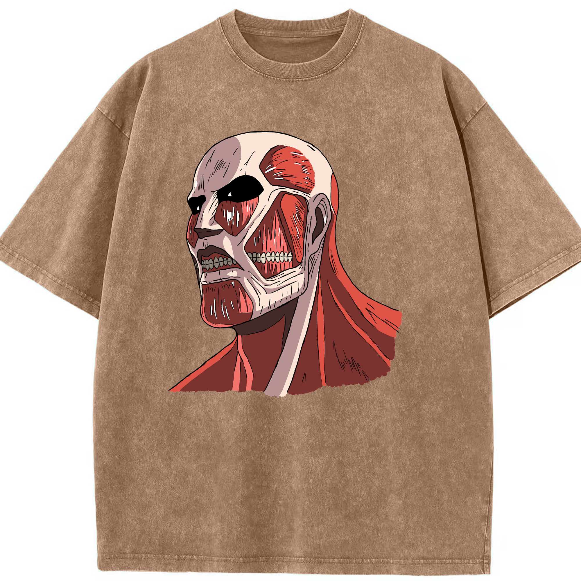 （画像用） 進撃の巨人 Attack on Titan 綿100% ヴィンテージ風 半袖Tシャツ（フロントプリント）