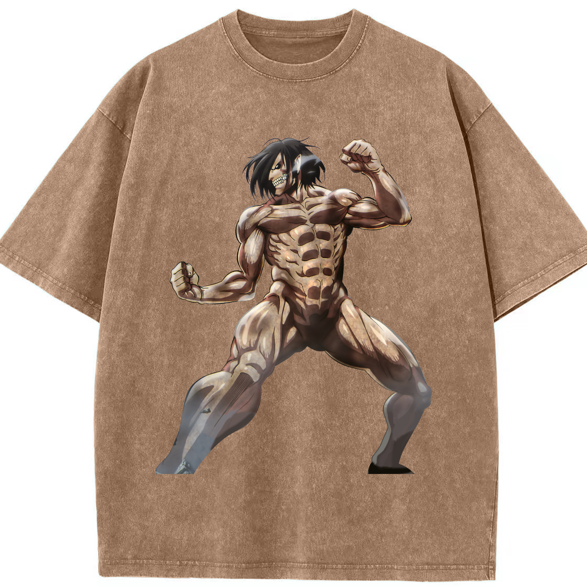 （画像用） 進撃の巨人 Attack on Titan 綿100% ヴィンテージ風 半袖Tシャツ（フロントプリント）