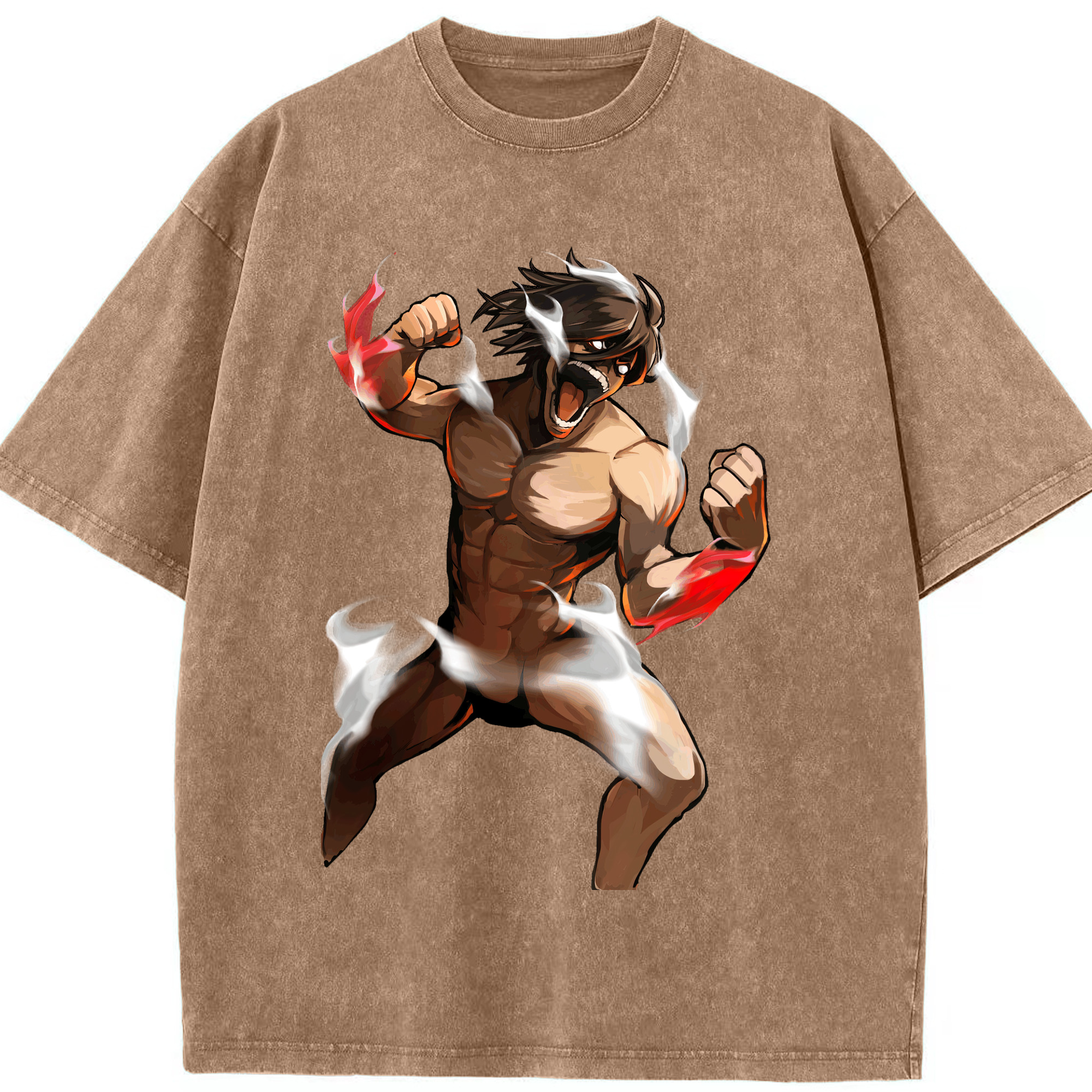 （画像用） 進撃の巨人 Attack on Titan 綿100% ヴィンテージ風 半袖Tシャツ（フロントプリント）