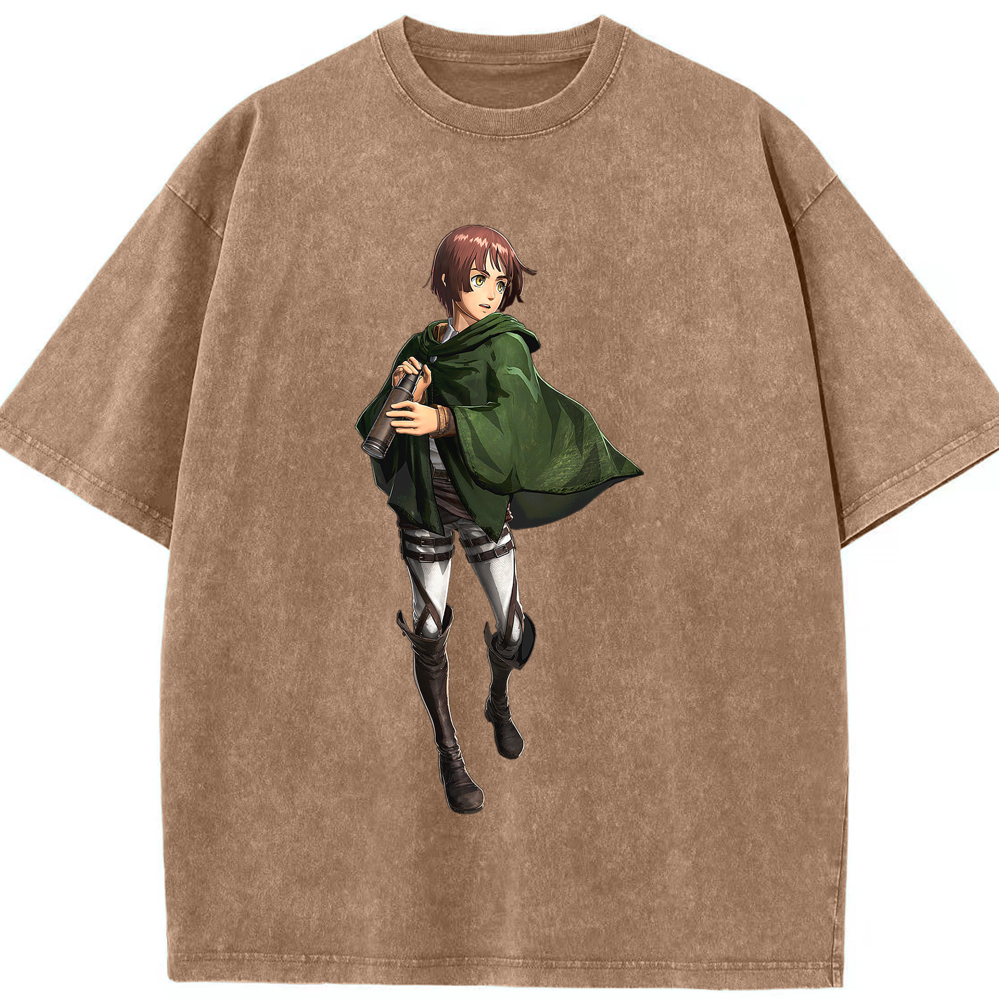 （画像用） 進撃の巨人 Attack on Titan 綿100% ヴィンテージ風 半袖Tシャツ（フロントプリント）