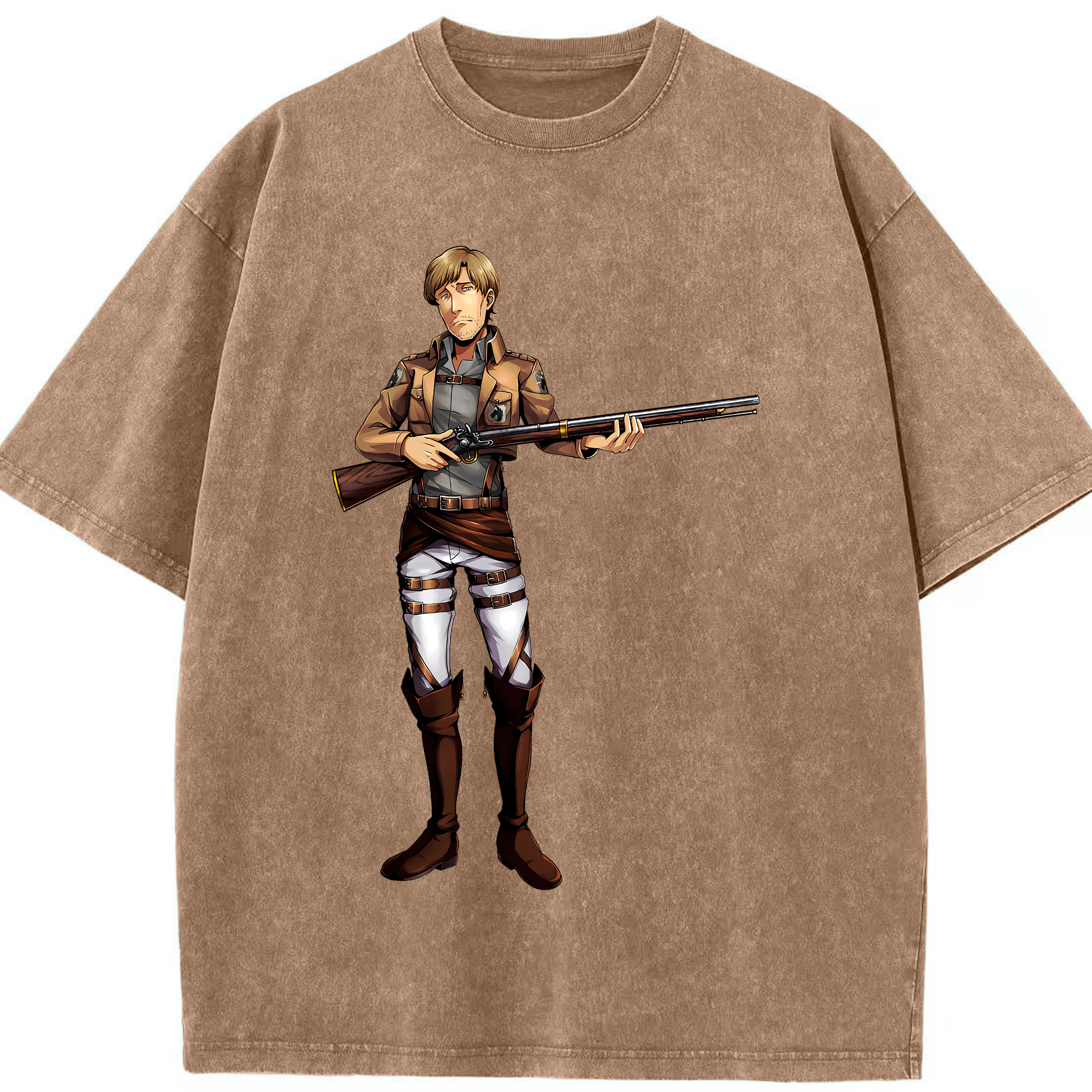（画像用） 進撃の巨人 Attack on Titan 綿100% ヴィンテージ風 半袖Tシャツ（フロントプリント）