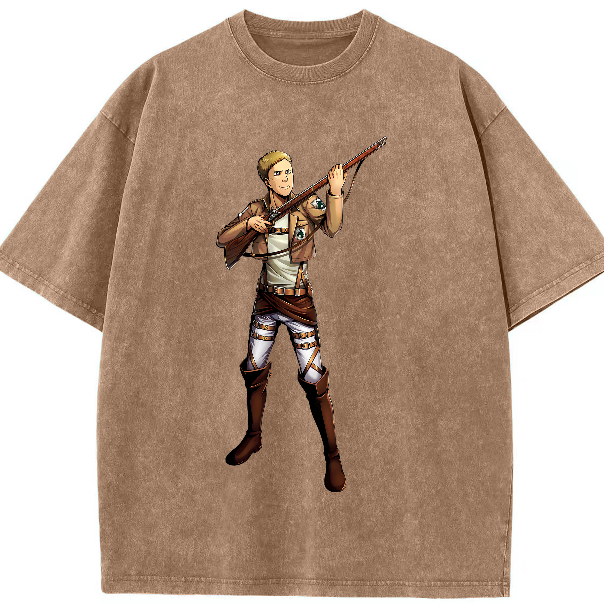 （画像用） 進撃の巨人 Attack on Titan 綿100% ヴィンテージ風 半袖Tシャツ（フロントプリント）