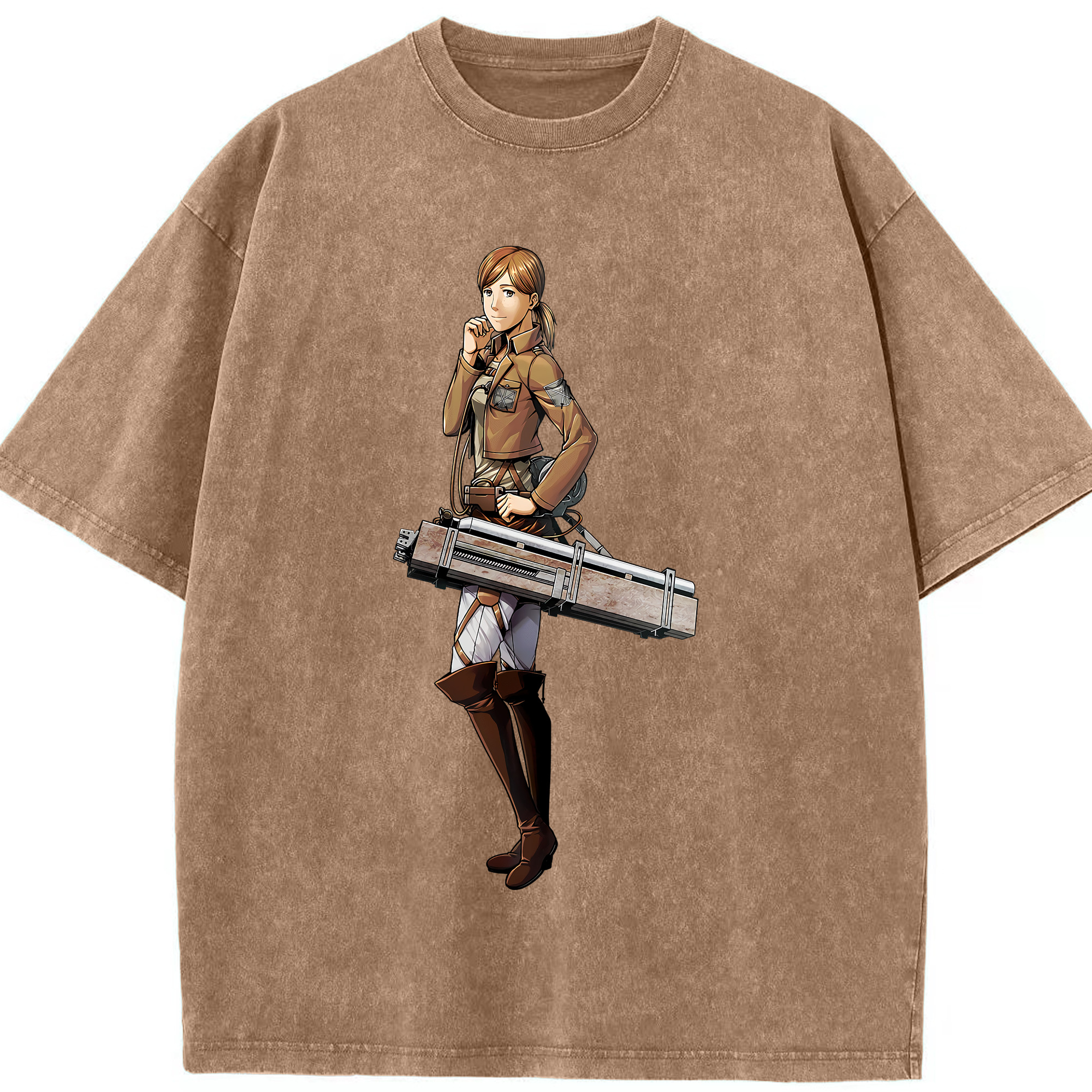 （画像用） 進撃の巨人 Attack on Titan 綿100% ヴィンテージ風 半袖Tシャツ（フロントプリント）