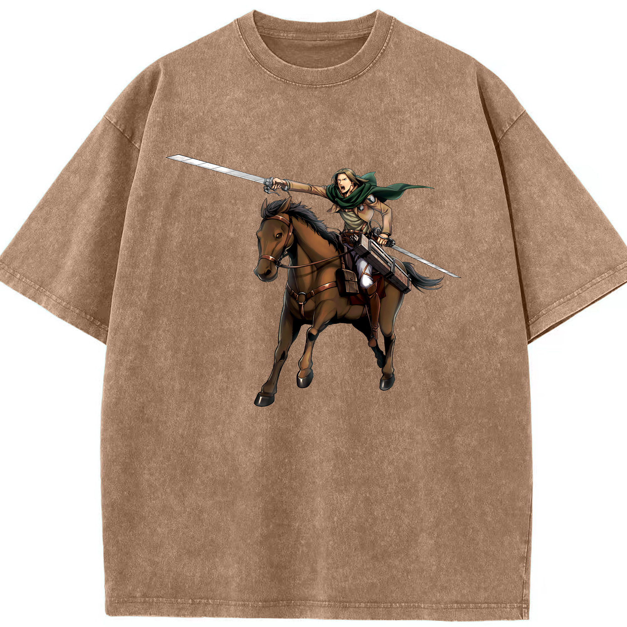 （画像用） 進撃の巨人 Attack on Titan 綿100% ヴィンテージ風 半袖Tシャツ（フロントプリント）